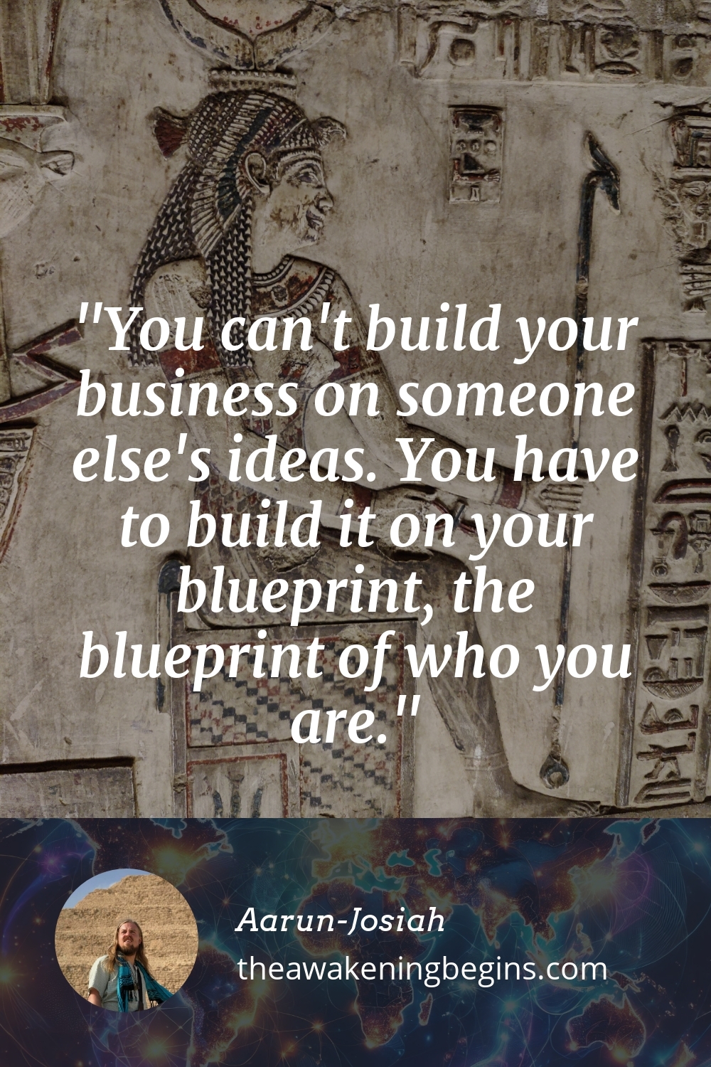 Pinterest Image You can't build your business on someone else's ideas. You have to build it on your blueprint, the blueprint of who you are.