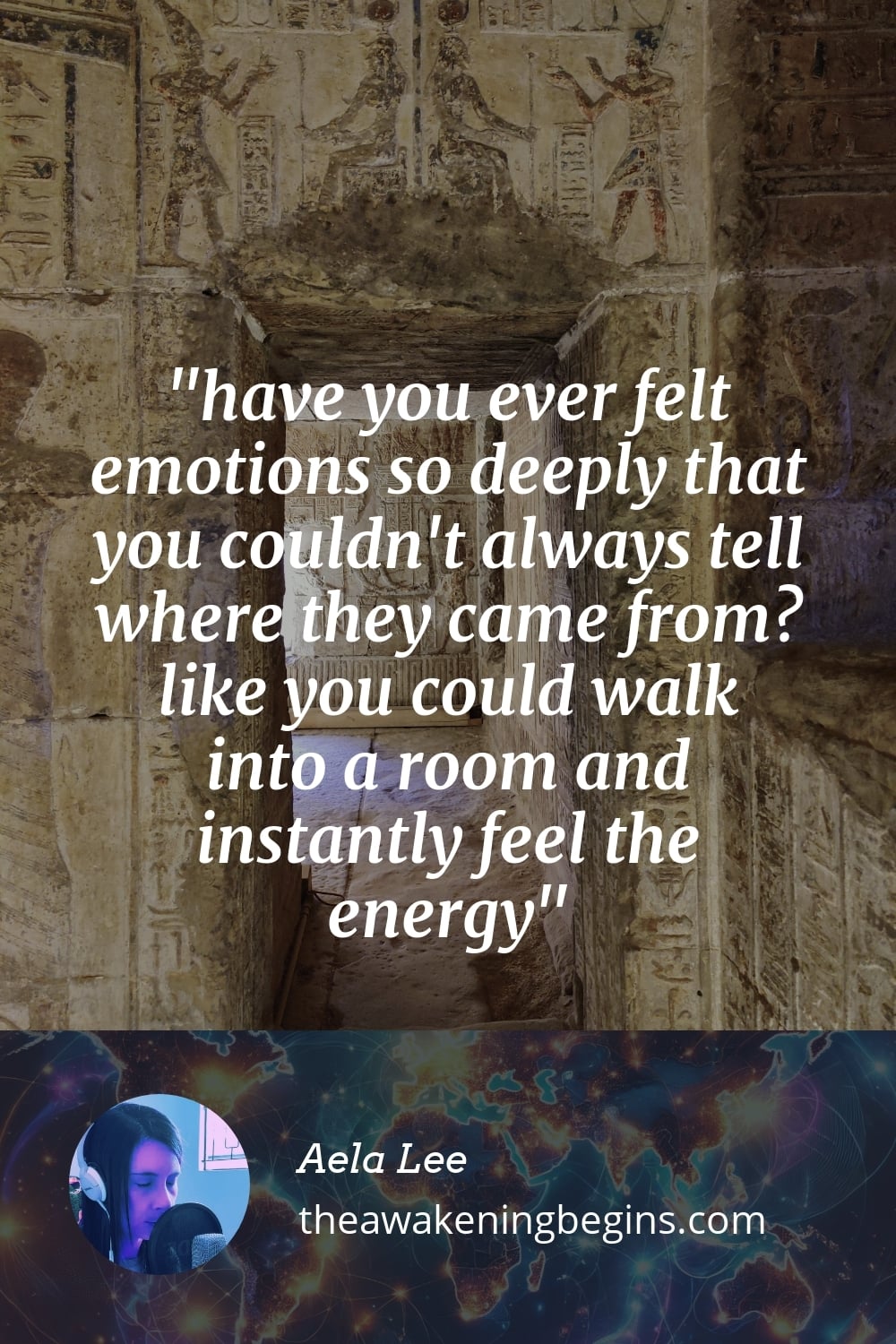 have you ever felt emotions so deeply that you couldn't always tell where they came from? like you could walk into a room and instantly feel the energy