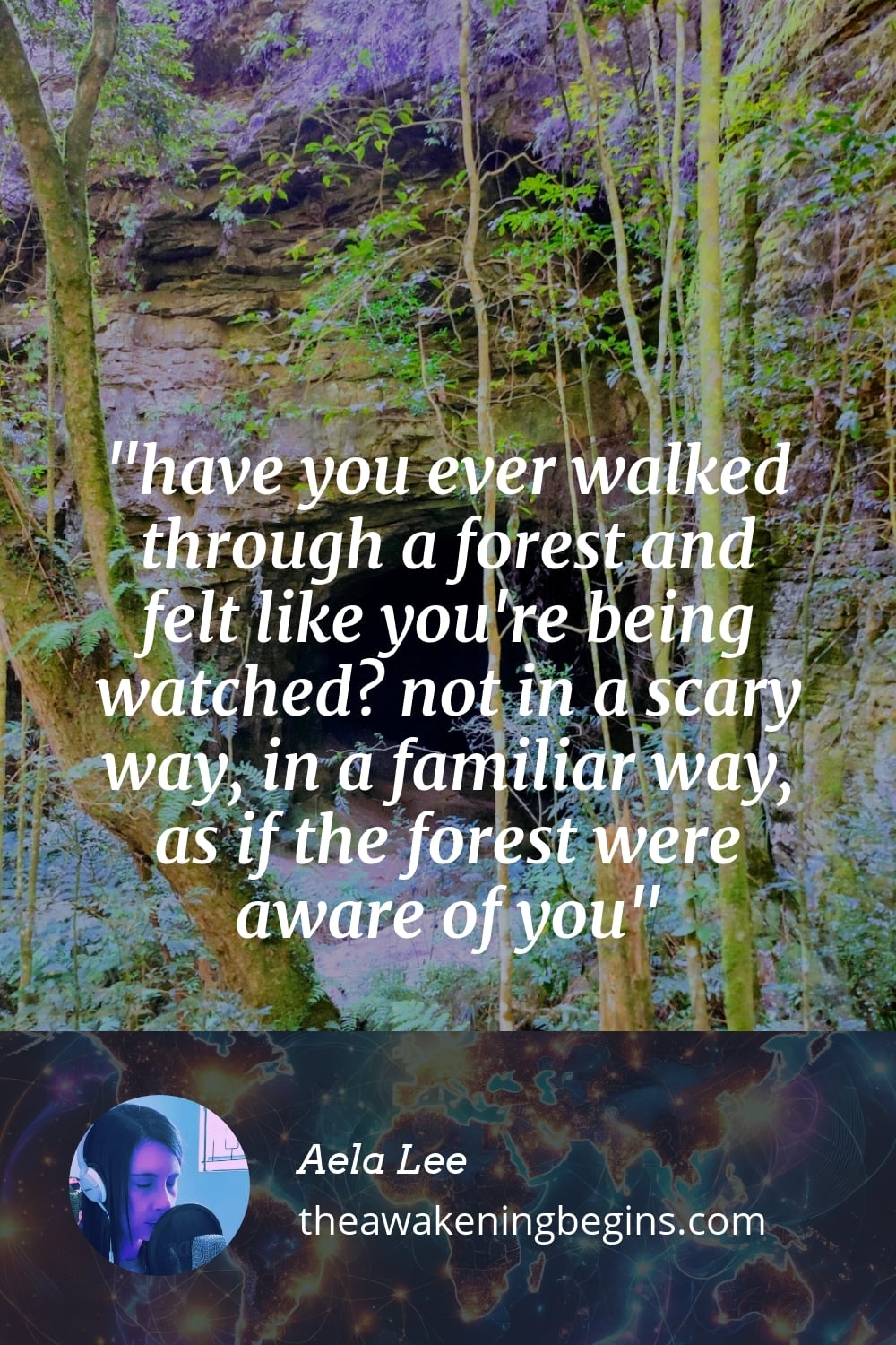 Pinterst Image have you ever walked through a forest and felt like you're being watched? not in a scary way, in a familiar way, as if the forest were aware of you