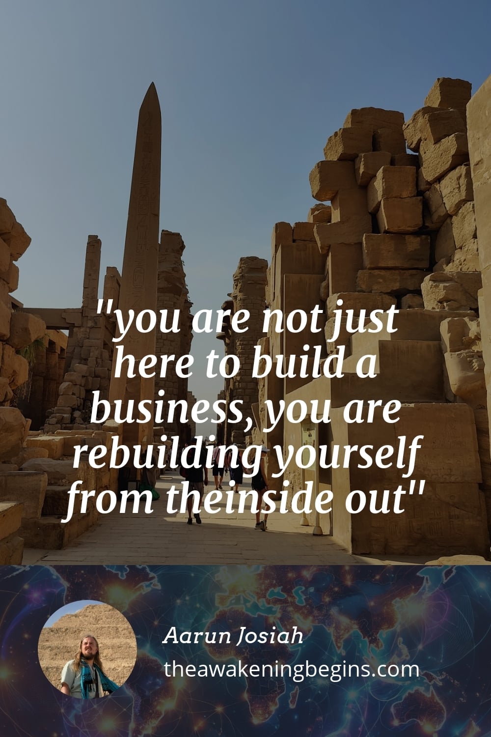 Pinterst Image you are not just here to build a business, you are rebuilding yourself from theinside out
