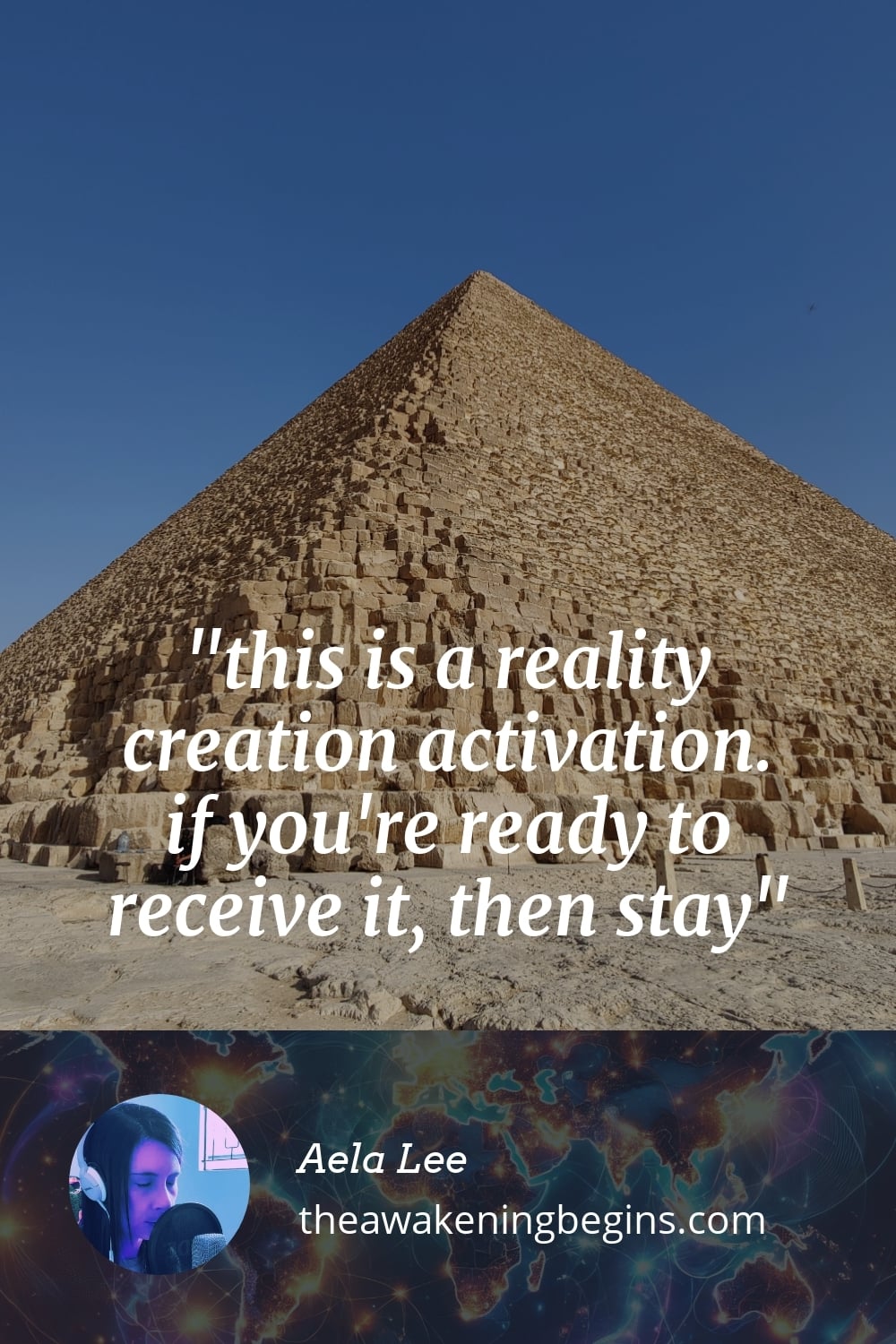 Pinterst Image this is a reality creation activation. if you're ready to receive it, then stay