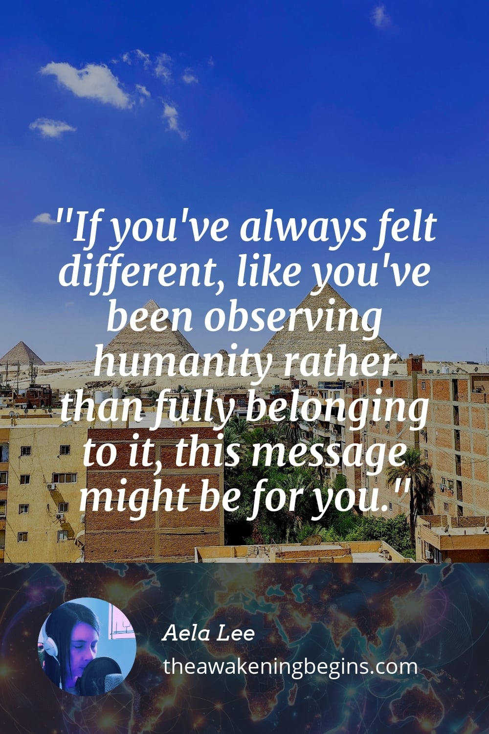 Pinterst Image If you've always felt different, like you've been observing humanity rather than fully belonging to it, this message might be for you.