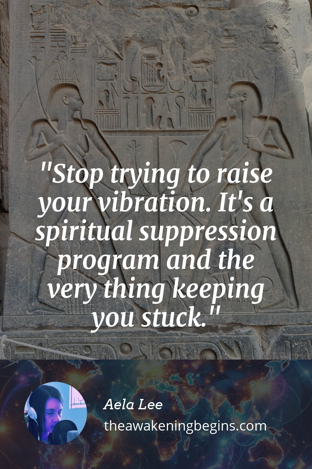 Pinterst Image Stop trying to raise your vibration. It's a spiritual suppression program and the very thing keeping you stuck.