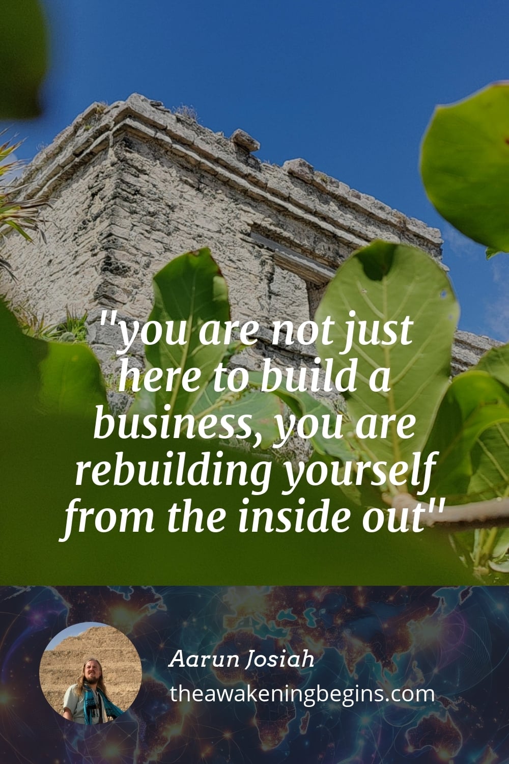 Pinterest Image you are not just here to build a business, you are rebuilding yourself from the inside out