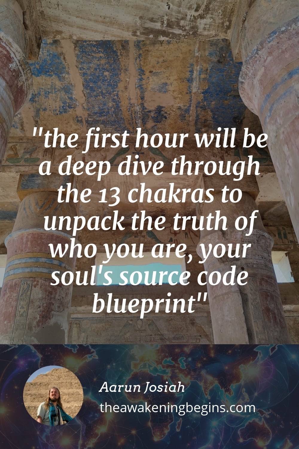 Pinterest Image the first hour will be a deep dive through the 13 chakras to unpack the truth of who you are, your soul's source code blueprint