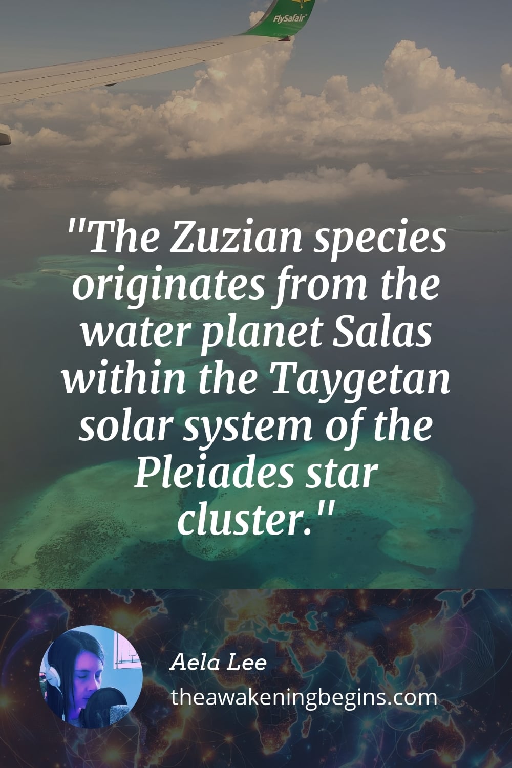 The Zuzian species originates from the water planet Salas within the Taygetan solar system of the Pleiades star cluster.