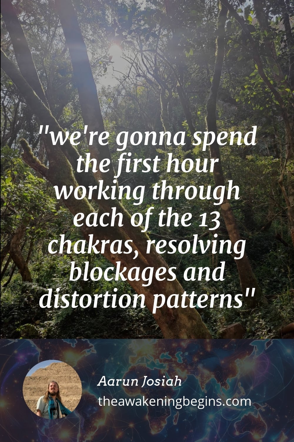 Pinterest Image we're gonna spend the first hour working through each of the 13 chakras, resolving blockages and distortion patterns