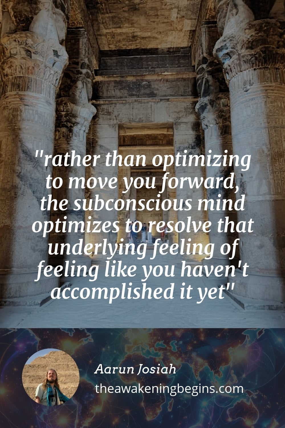 Pinterest Image rather than optimizing to move you forward, the subconscious mind optimizes to resolve that underlying feeling of feeling like you haven't accomplished it yet