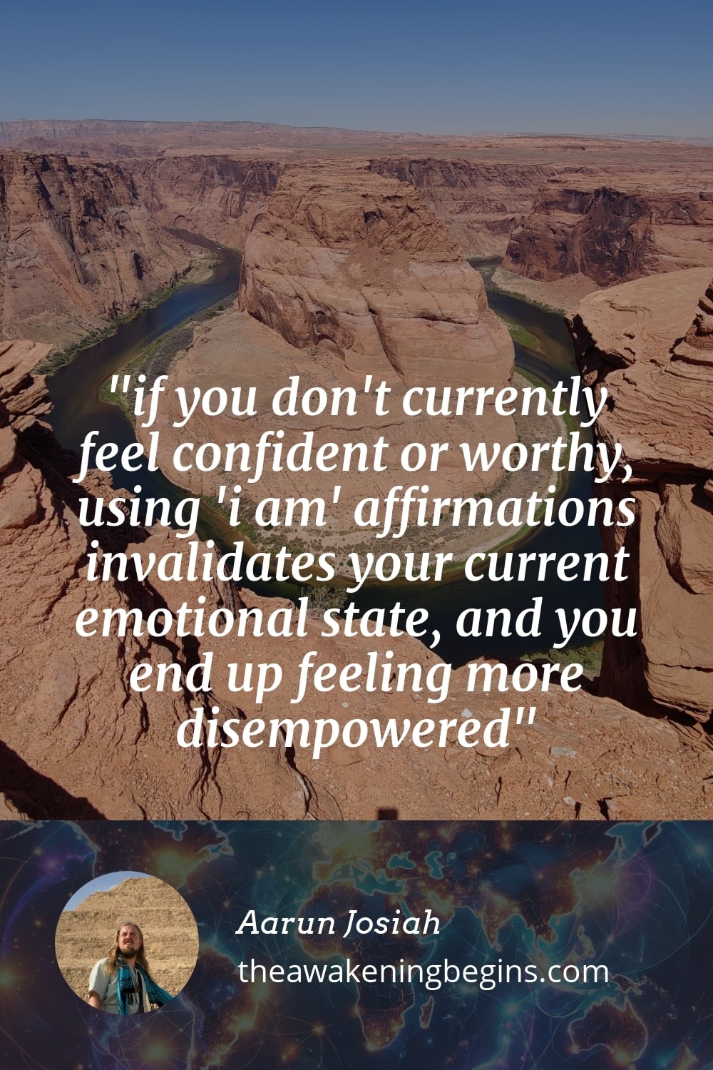 Pinterest Image if you don't currently feel confident or worthy, using 'i am' affirmations invalidates your current emotional state, and you end up feeling more disempowered