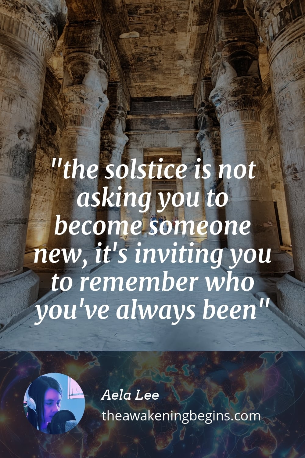 Pinterest Image the solstice is not asking you to become someone new, it's inviting you to remember who you've always been