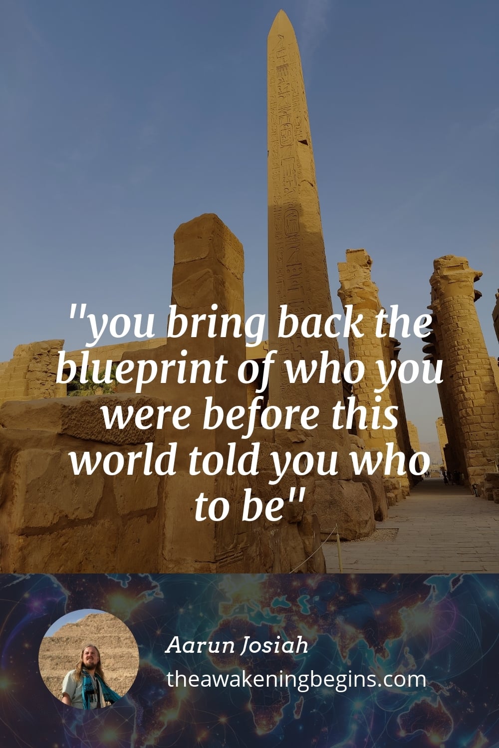 Pinterest Image you bring back the blueprint of who you were before this world told you who to be