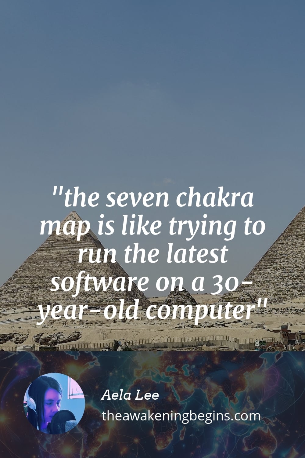 Pinterst Image the seven chakra map is like trying to run the latest software on a 30-year-old computer