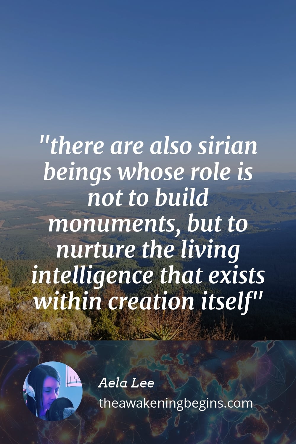 Pinterst Image there are also sirian beings whose role is not to build monuments, but to nurture the living intelligence that exists within creation itself