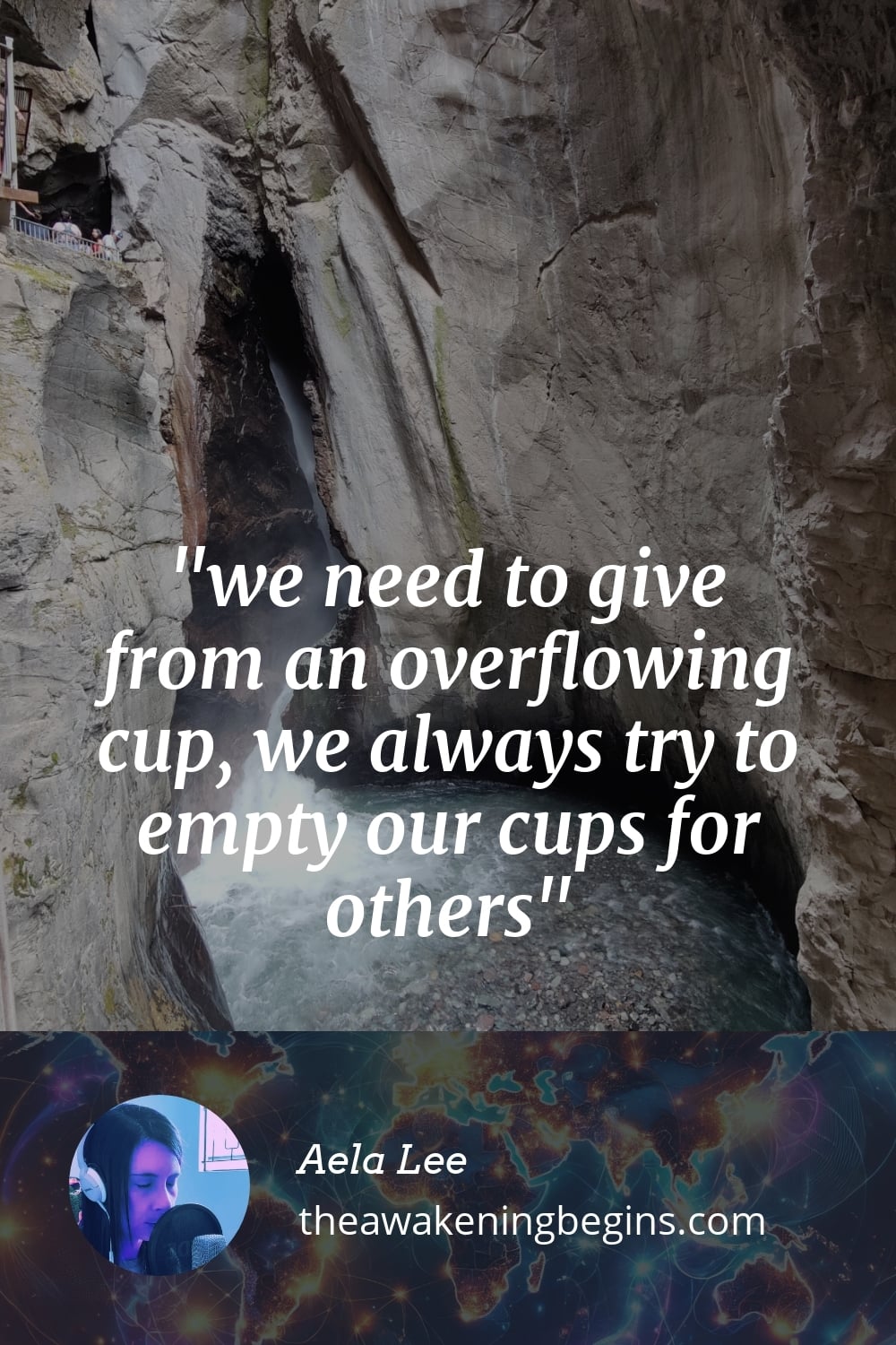 Pinterest Image we need to give from an overflowing cup, we always try to empty our cups for others