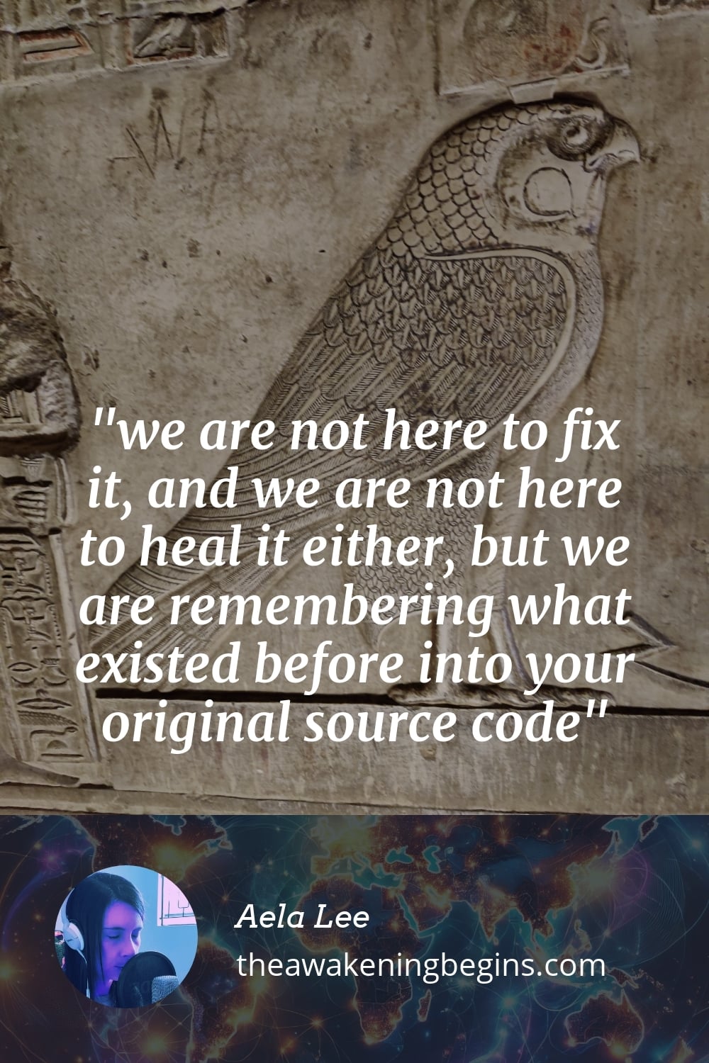 Pinterest Image we are not here to fix it, and we are not here to heal it either, but we are remembering what existed before into your original source code