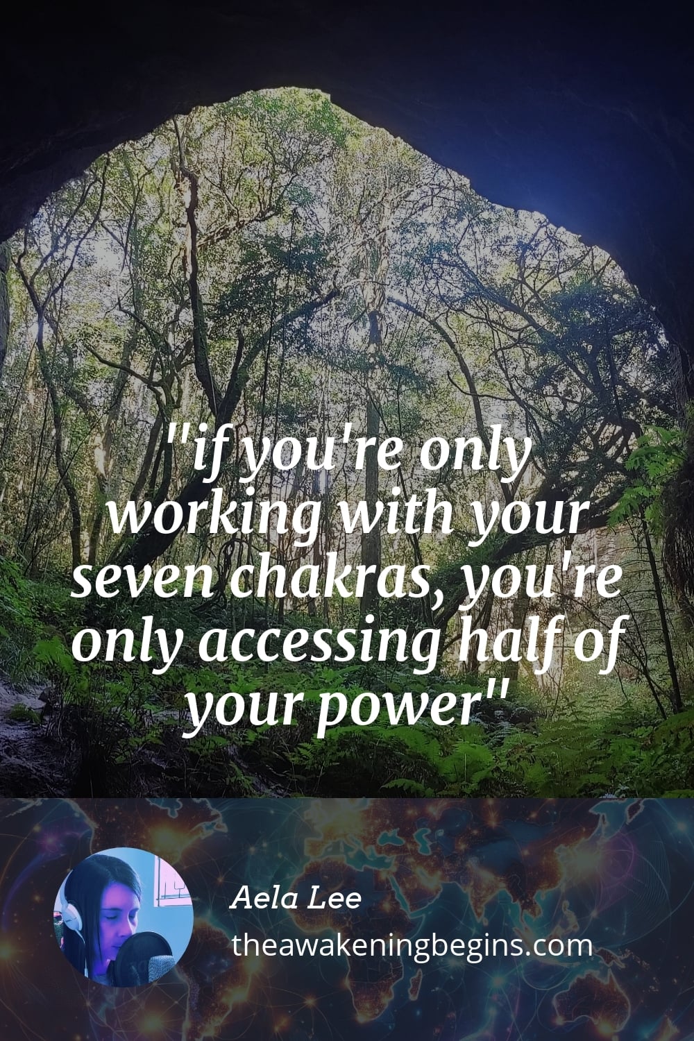 Pinterest Image if you're only working with your seven chakras, you're only accessing half of your power