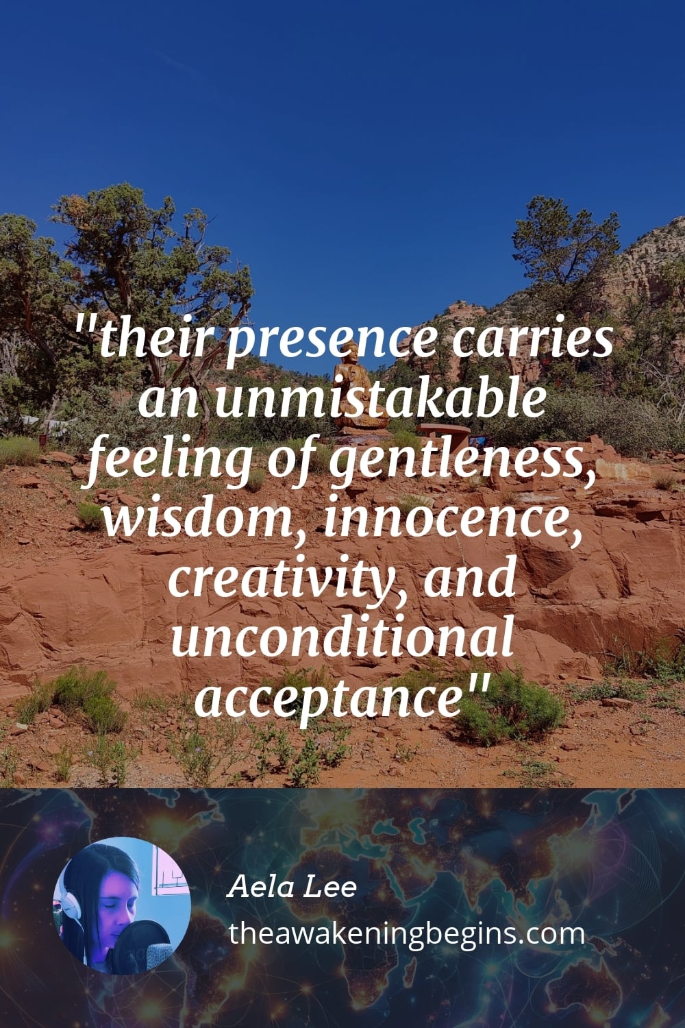 Pinterest Image their presence carries an unmistakable feeling of gentleness, wisdom, innocence, creativity, and unconditional acceptance