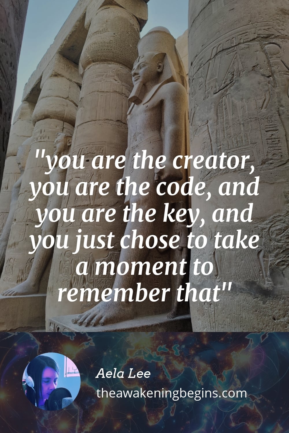 Pinterest Image you are the creator, you are the code, and you are the key, and you just chose to take a moment to remember that