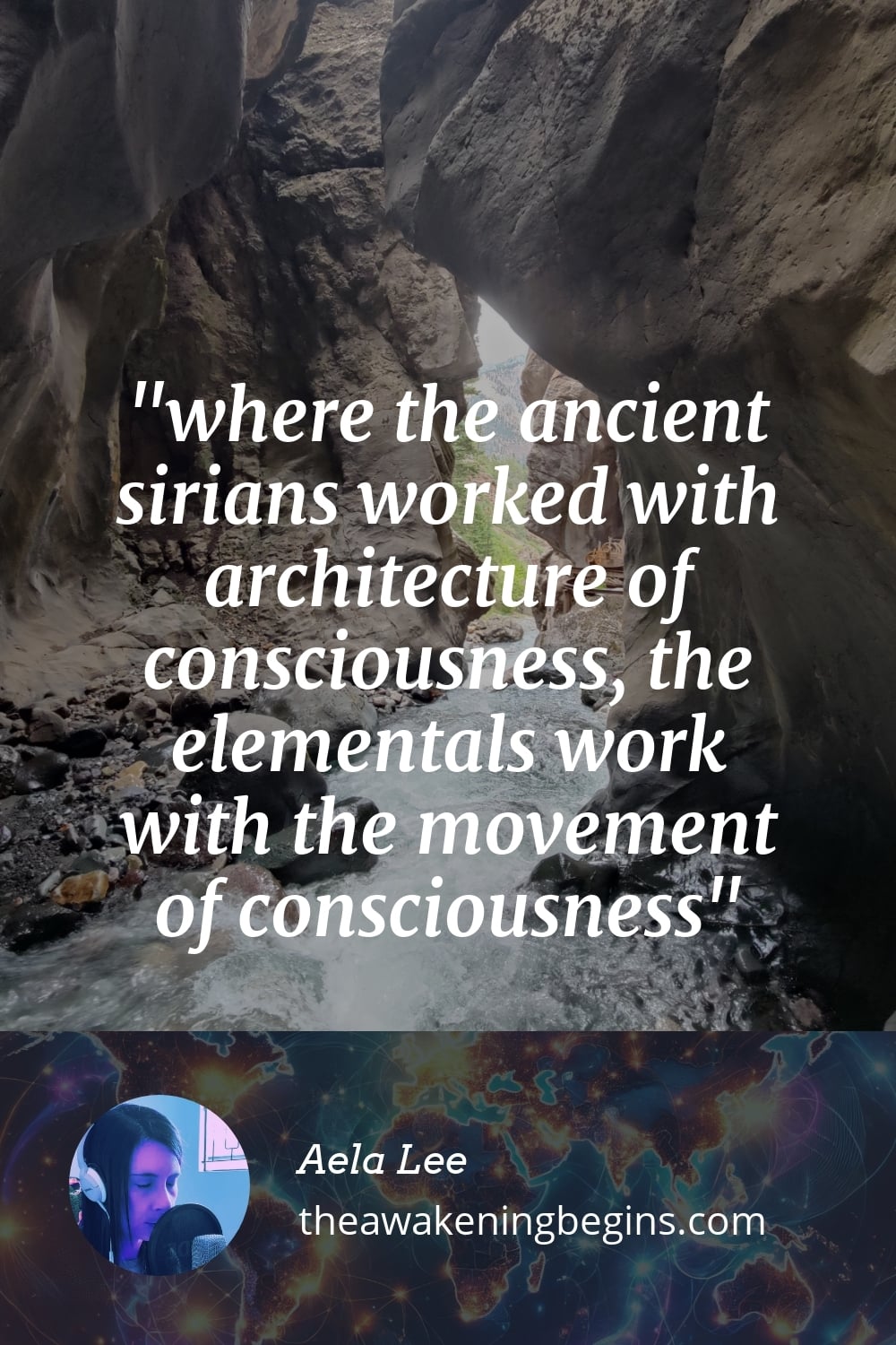 Pinterest Image where the ancient sirians worked with architecture of consciousness, the elementals work with the movement of consciousness