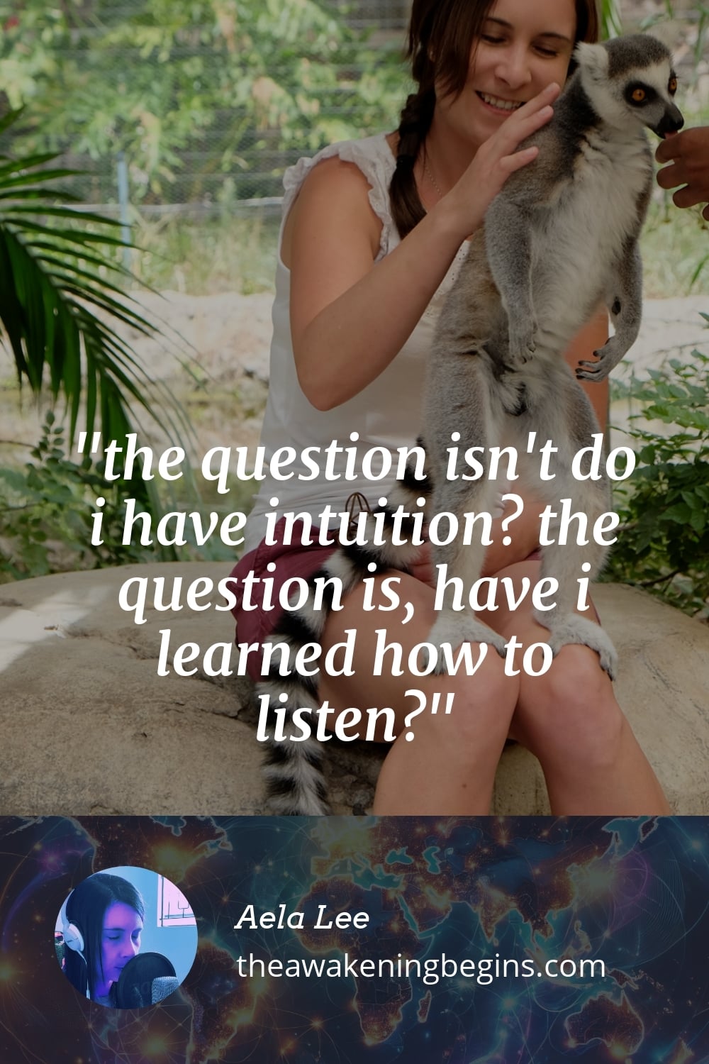 Pinterest Image the question isn't do i have intuition? the question is, have i learned how to listen?