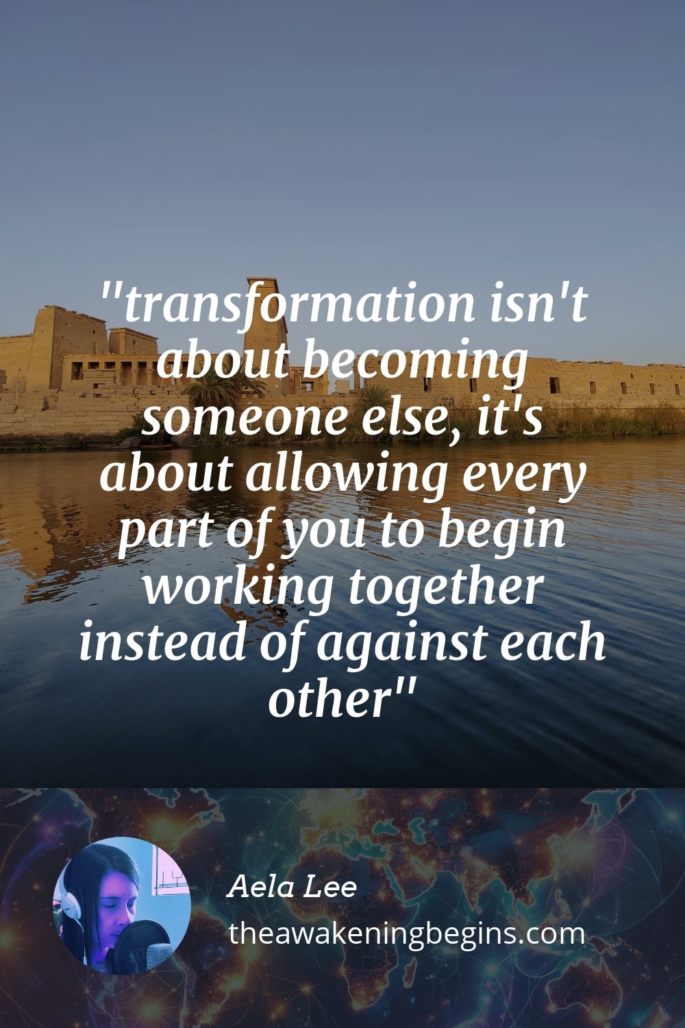 transformation isn't about becoming someone else, it's about allowing every part of you to begin working together instead of against each other