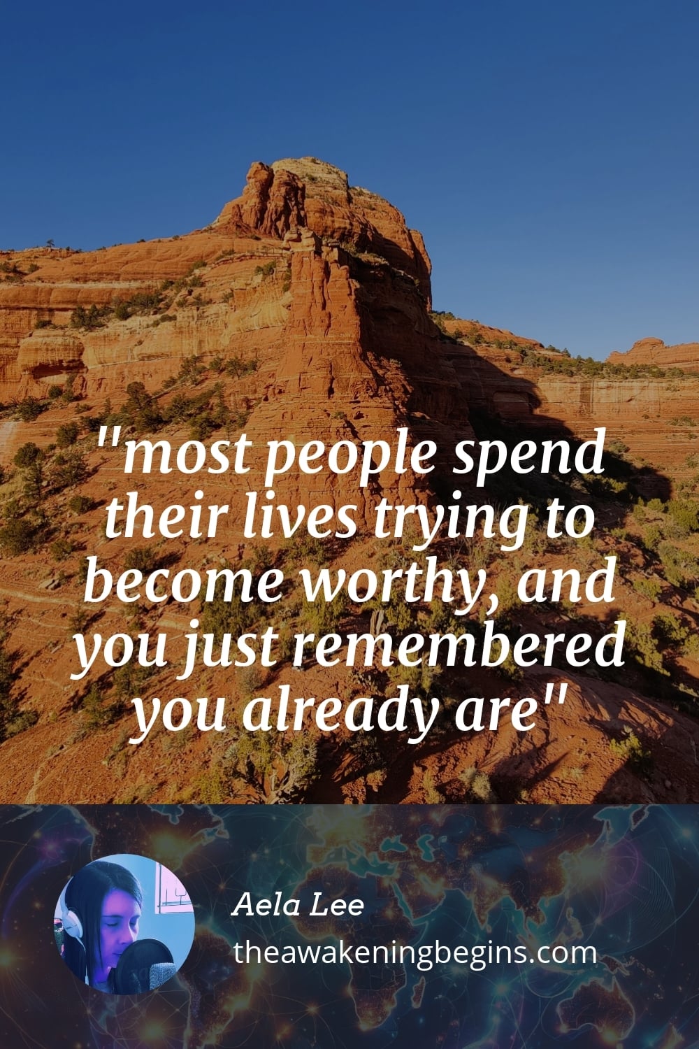 Pinterest Image most people spend their lives trying to become worthy, and you just remembered you already are