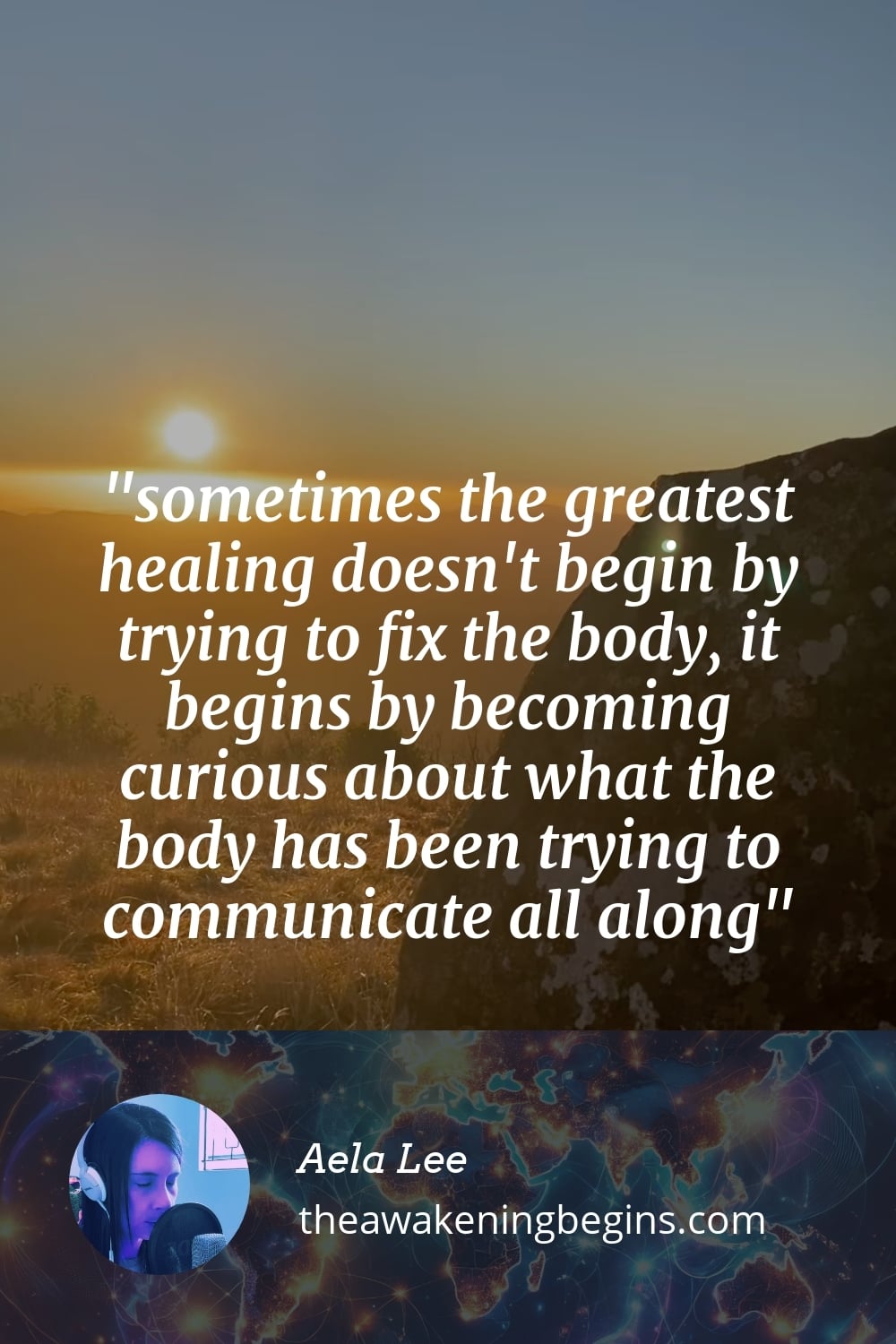 Pinterest Image sometimes the greatest healing doesn't begin by trying to fix the body, it begins by becoming curious about what the body has been trying to communicate all along