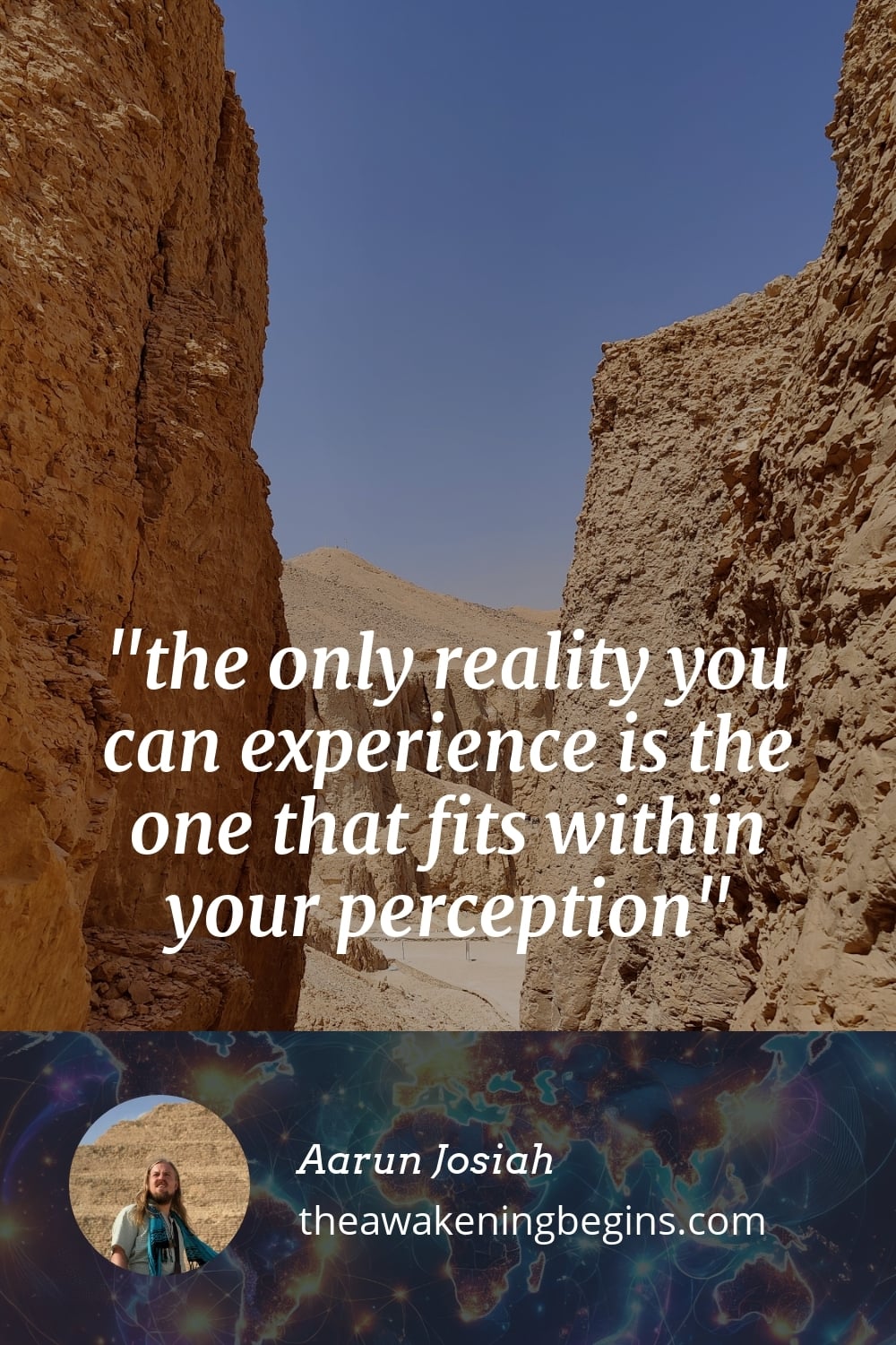 Pinterst Image the only reality you can experience is the one that fits within your perception