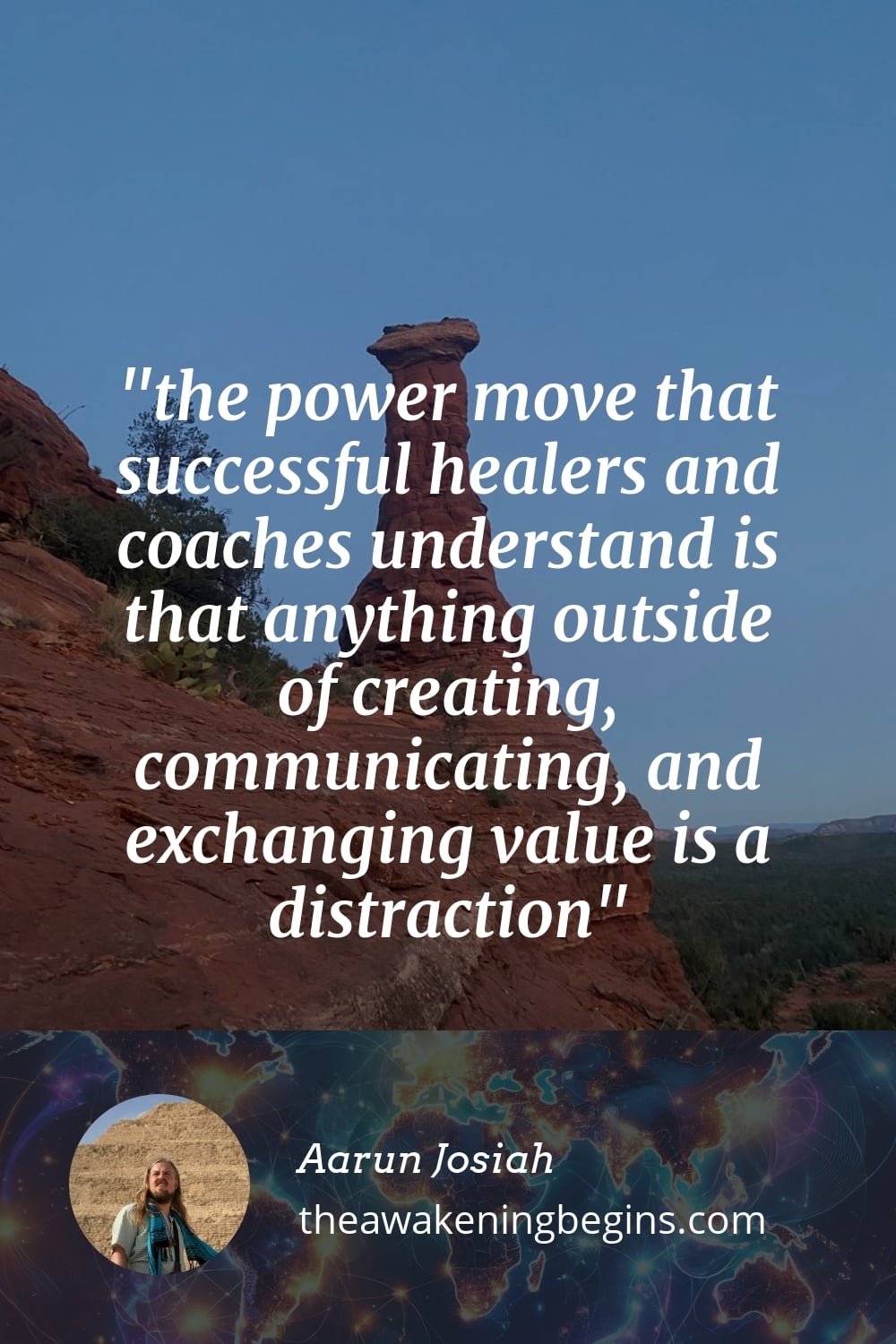 Pinterst Image the power move that successful healers and coaches understand is that anything outside of creating, communicating, and exchanging value is a distraction