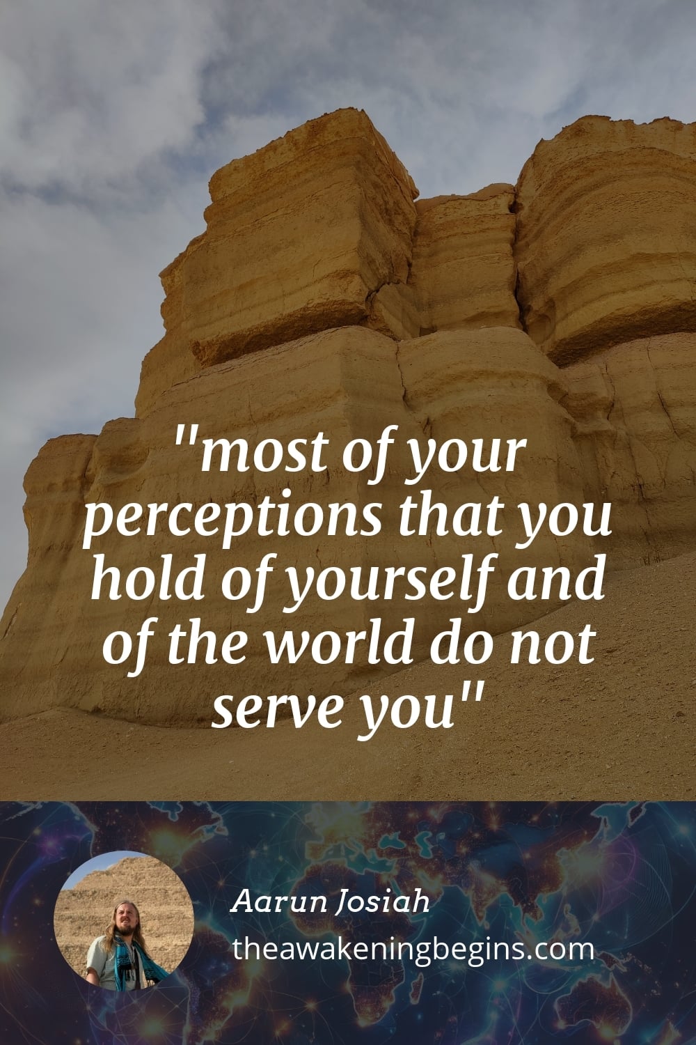 Pinterest Image most of your perceptions that you hold of yourself and of the world do not serve you