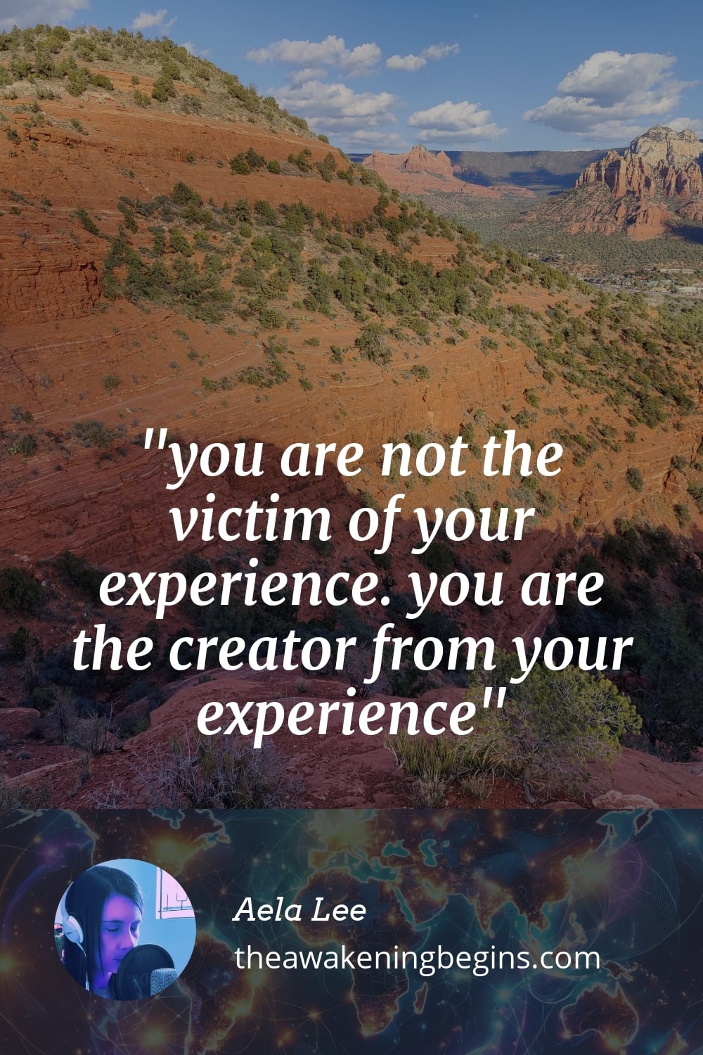 Pinterest Image you are not the victim of your experience. you are the creator from your experience