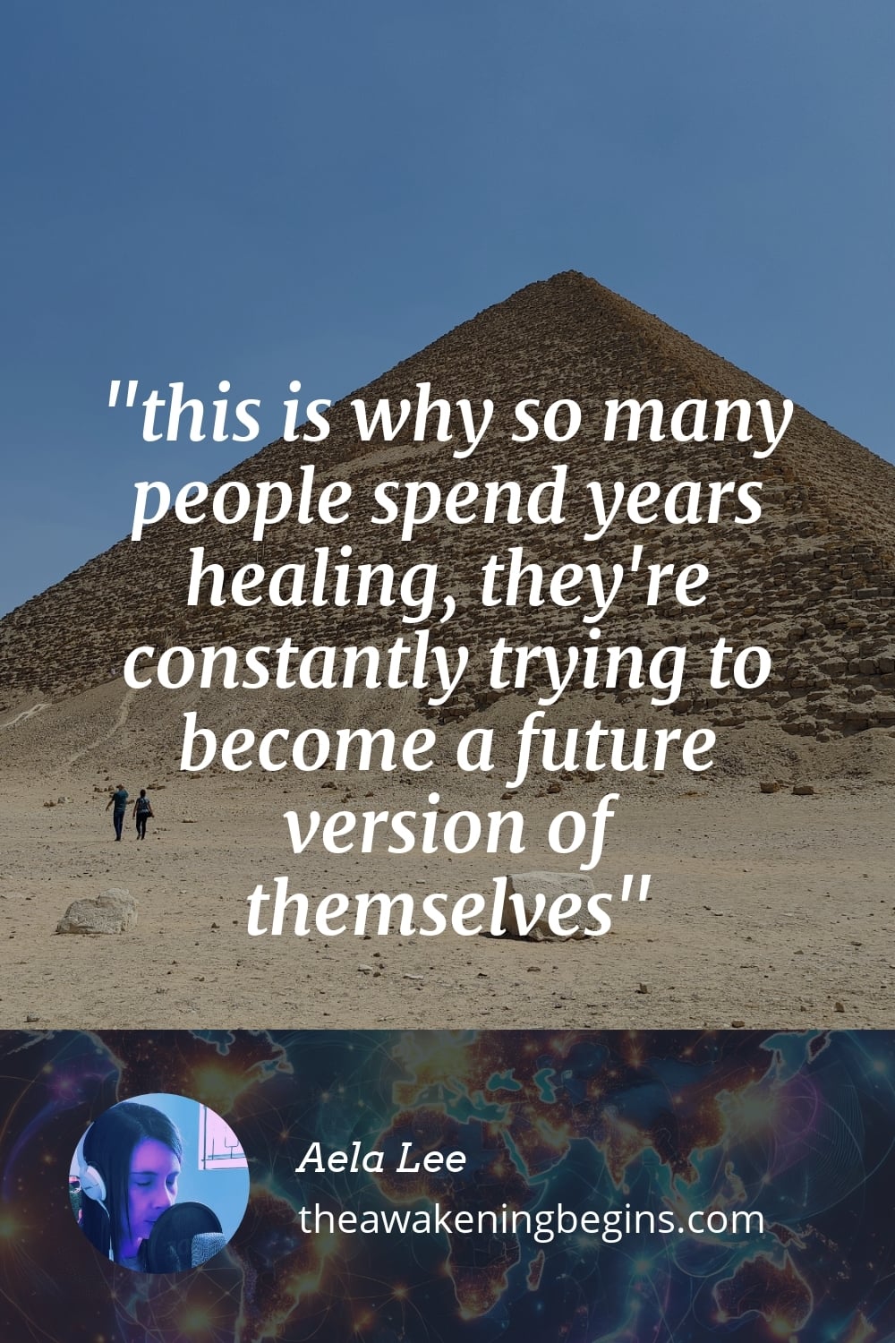 Pinterest Image this is why so many people spend years healing, they're constantly trying to become a future version of themselves
