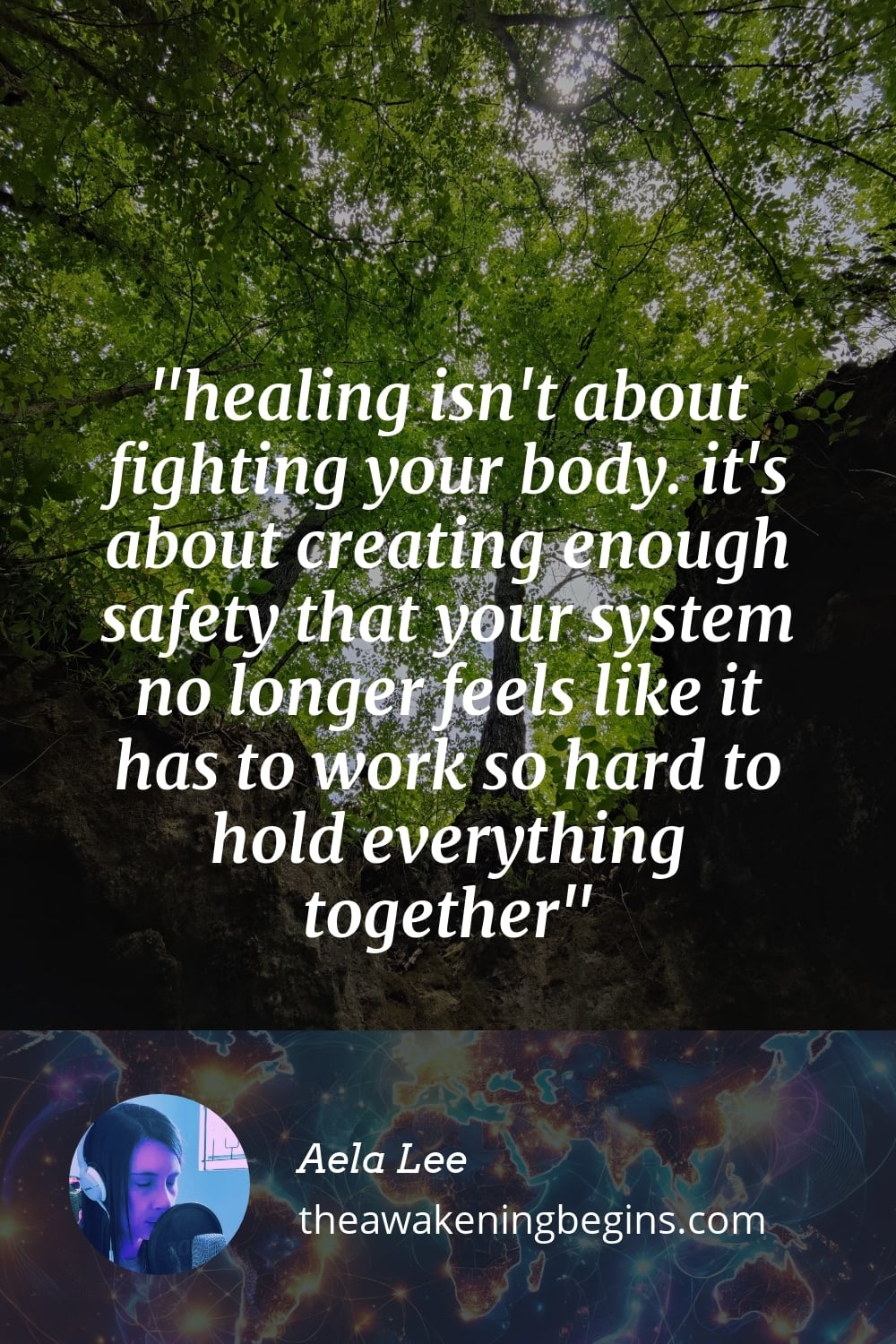 Pinterest Image healing isn't about fighting your body. it's about creating enough safety that your system no longer feels like it has to work so hard to hold everything together