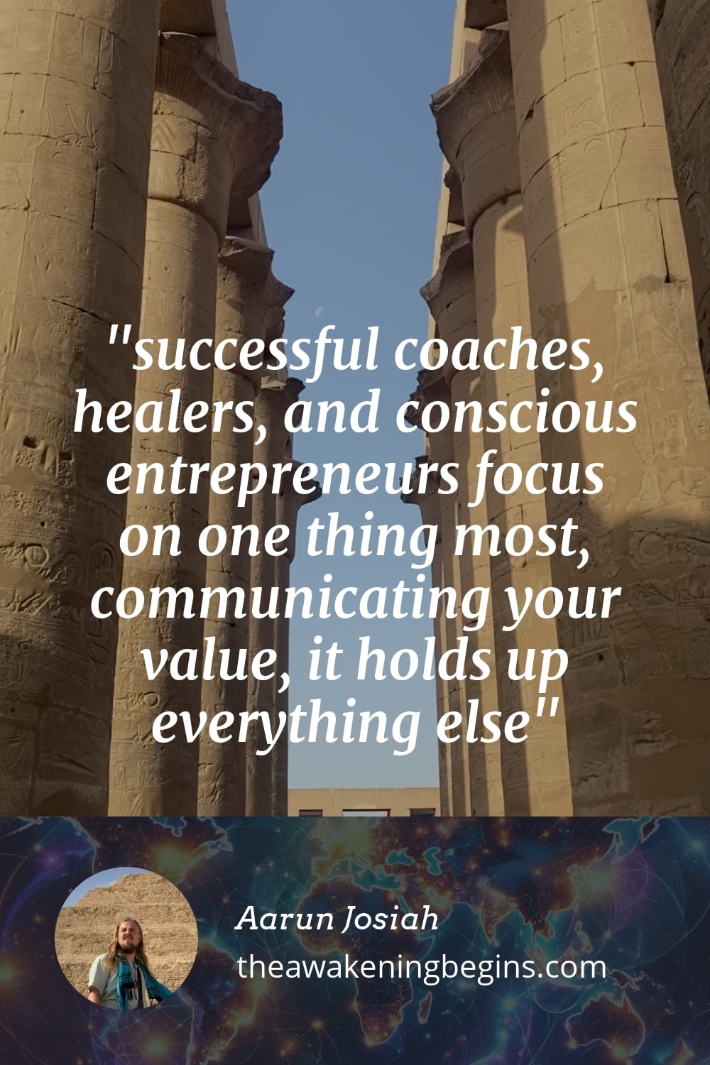 Pinterest Image successful coaches, healers, and conscious entrepreneurs focus on one thing most, communicating your value, it holds up everything else