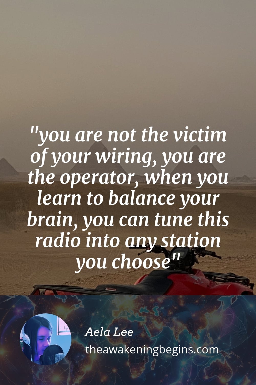 Pinterest Image you are not the victim of your wiring, you are the operator, when you learn to balance your brain, you can tune this radio into any station you choose