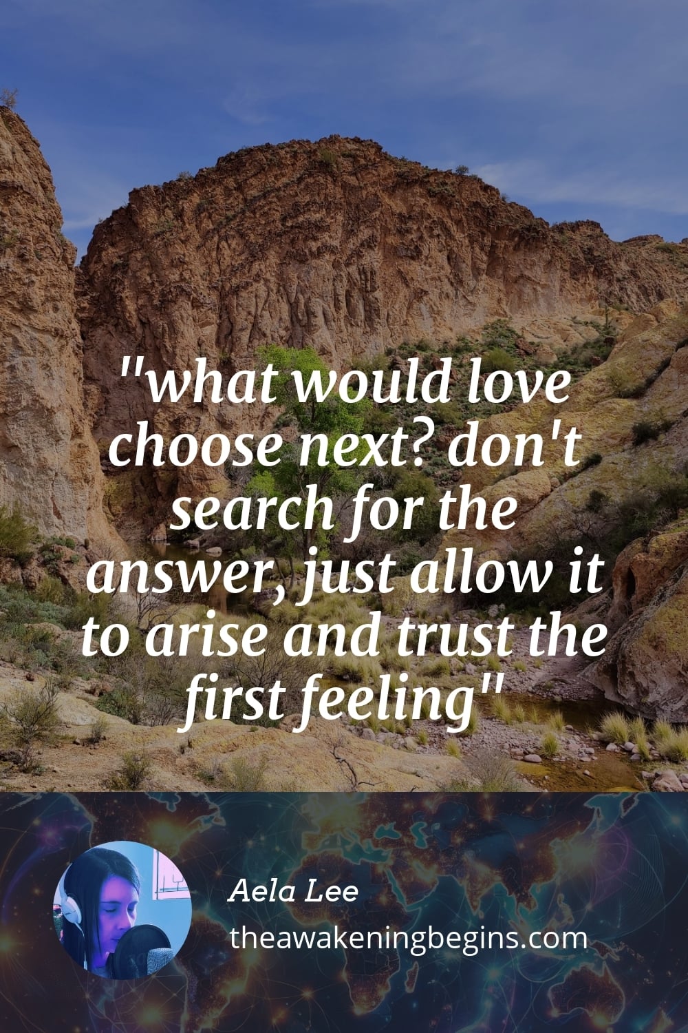 Pinterest Image what would love choose next? don't search for the answer, just allow it to arise and trust the first feeling