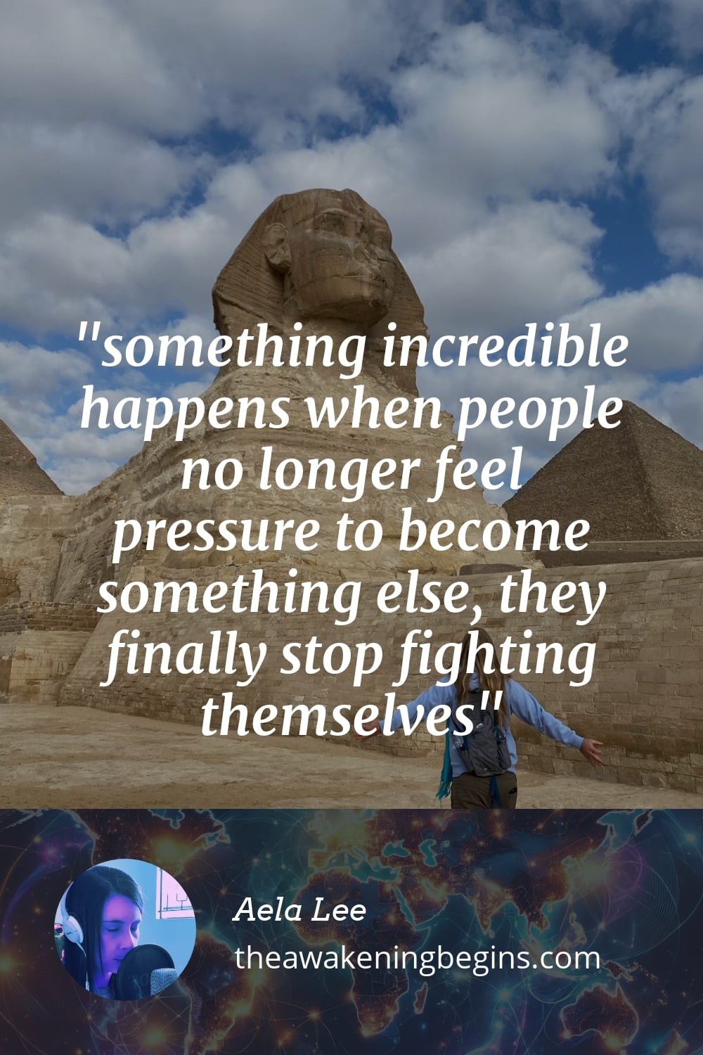 Pinterest Image something incredible happens when people no longer feel pressure to become something else, they finally stop fighting themselves