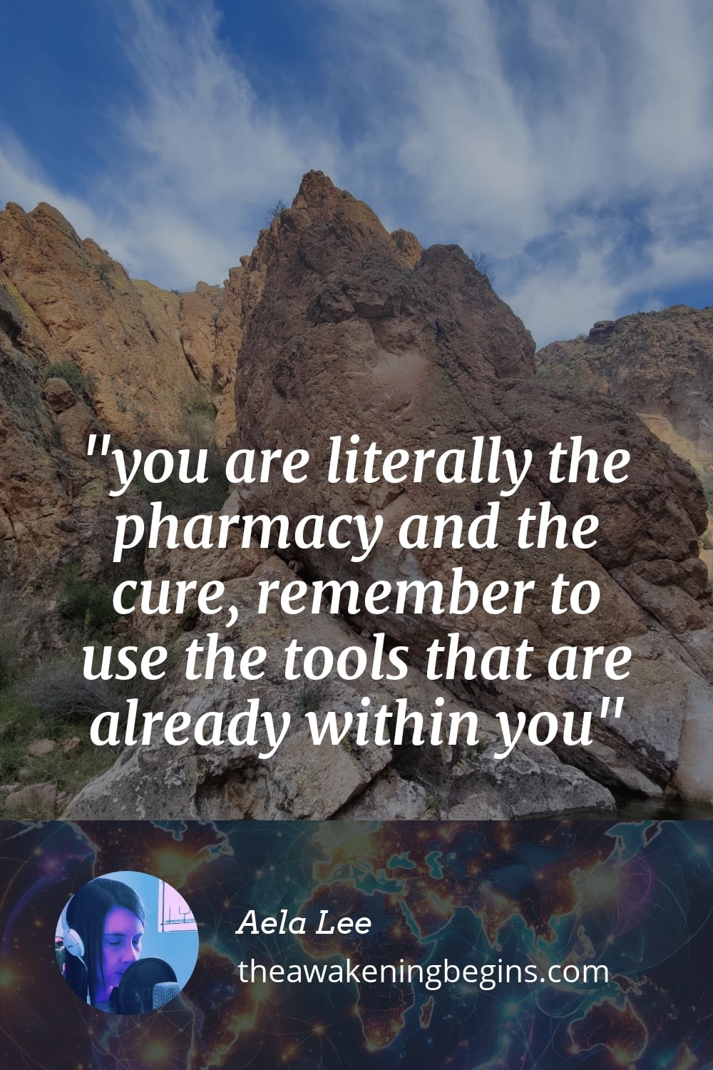 Pinterest Image you are literally the pharmacy and the cure, remember to use the tools that are already within you