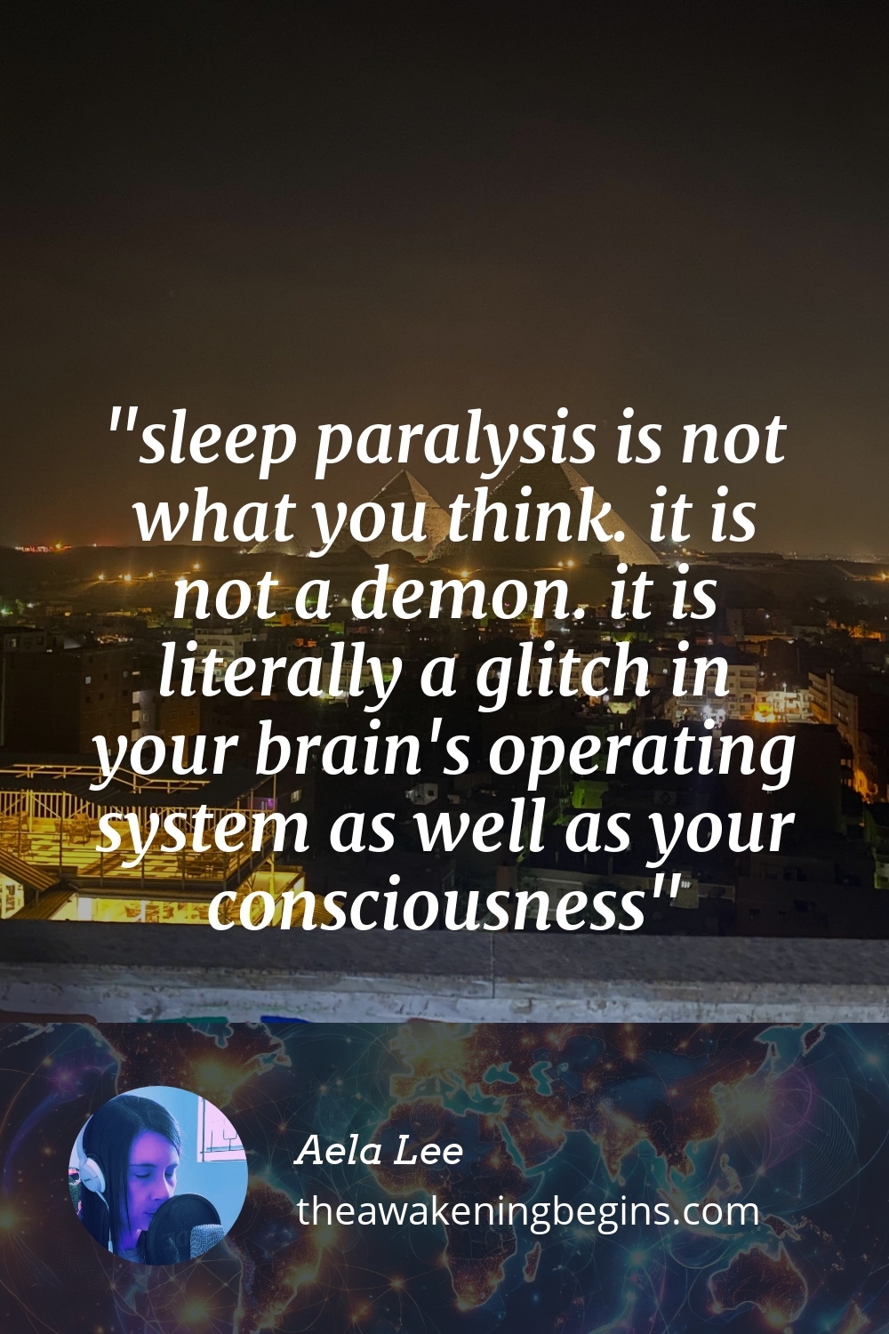 Pinterst Image sleep paralysis is not what you think. it is not a demon. it is literally a glitch in your brain's operating system as well as your consciousness