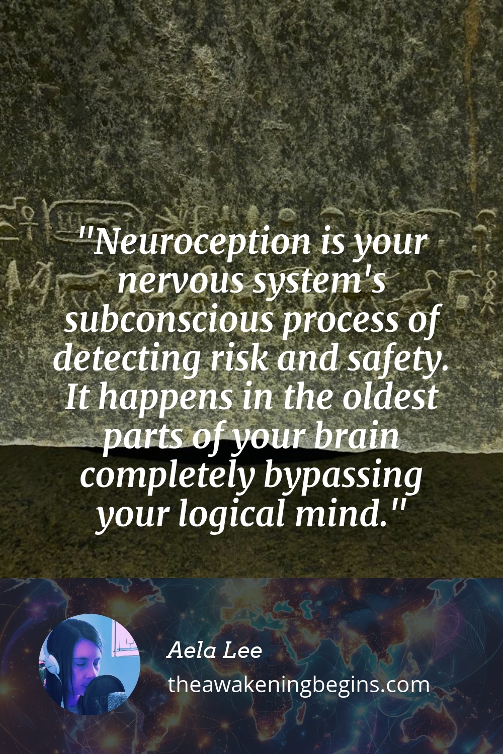Pinterst Image Neuroception is your nervous system's subconscious process of detecting risk and safety. It happens in the oldest parts of your brain completely bypassing your logical mind.