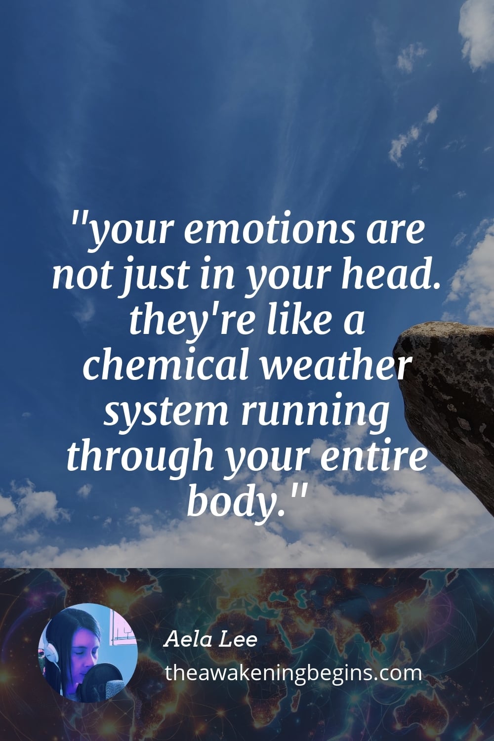 Pinterst Image your emotions are not just in your head. they're like a chemical weather system running through your entire body.