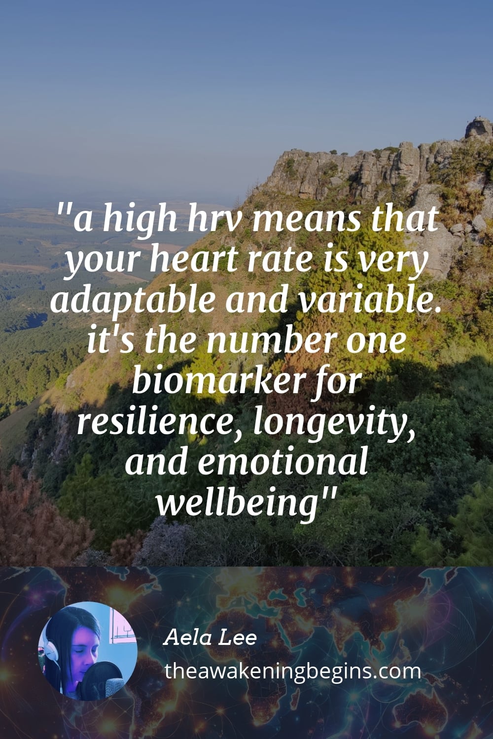 Pinterst Image a high hrv means that your heart rate is very adaptable and variable. it's the number one biomarker for resilience, longevity, and emotional wellbeing