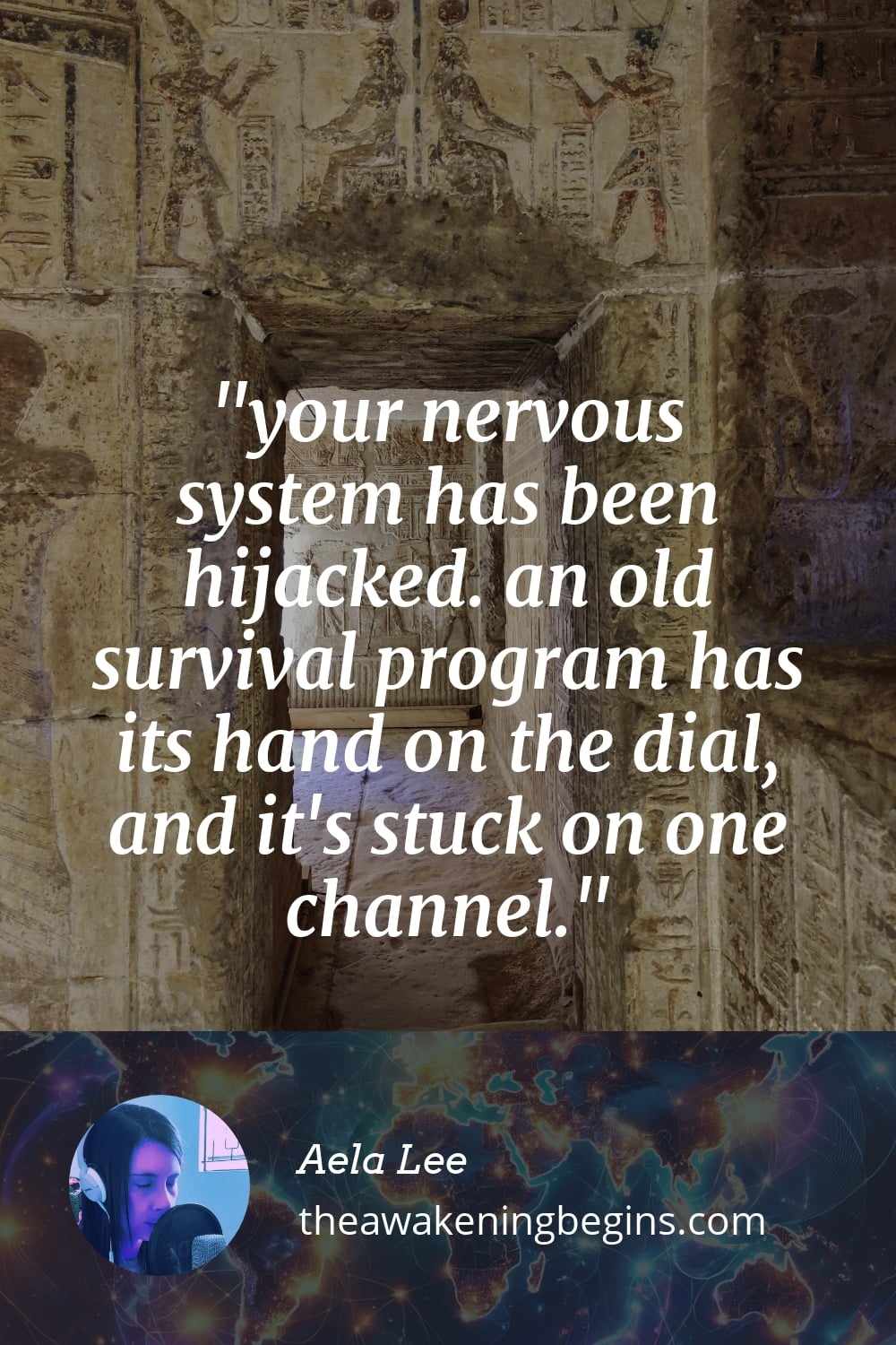 Pinterest Image your nervous system has been hijacked. an old survival program has its hand on the dial, and it's stuck on one channel.
