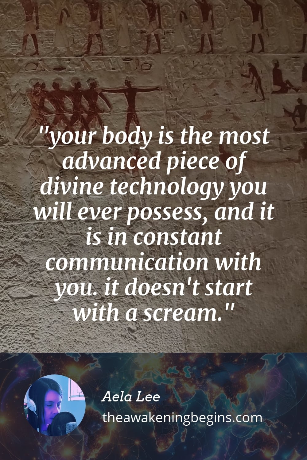 Pinterest Image your body is the most advanced piece of divine technology you will ever possess, and it is in constant communication with you. it doesn't start with a scream.