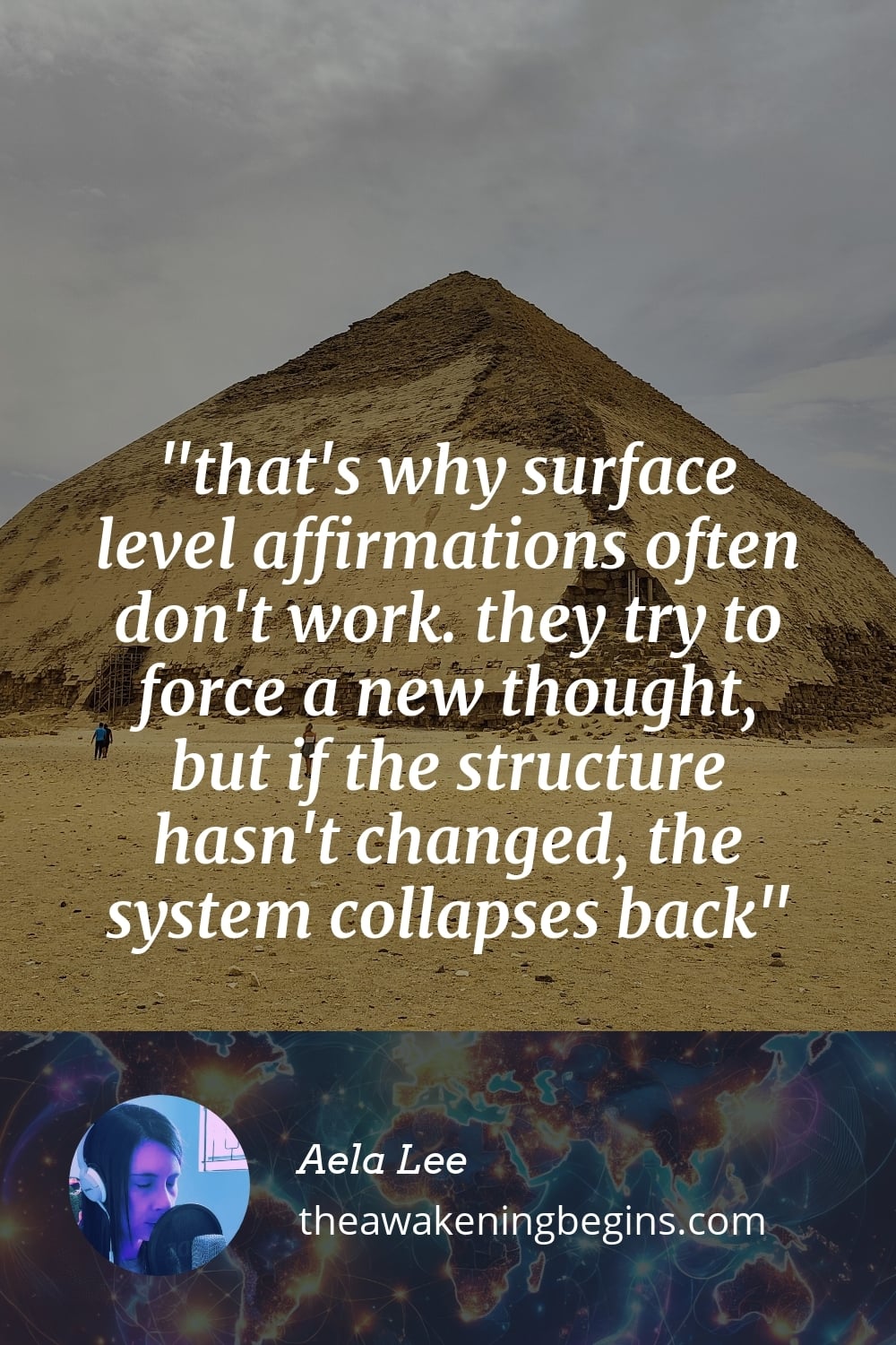 Pinterest Image that's why surface level affirmations often don't work. they try to force a new thought, but if the structure hasn't changed, the system collapses back