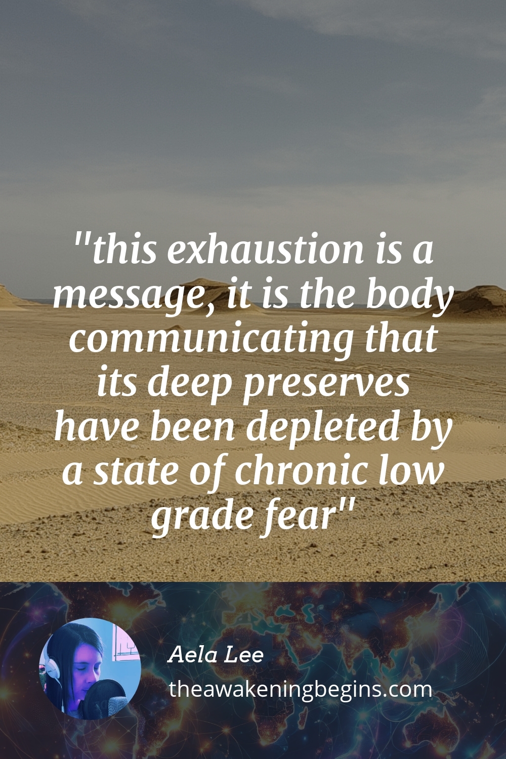 Pinterest Image this exhaustion is a message, it is the body communicating that its deep preserves have been depleted by a state of chronic low grade fear