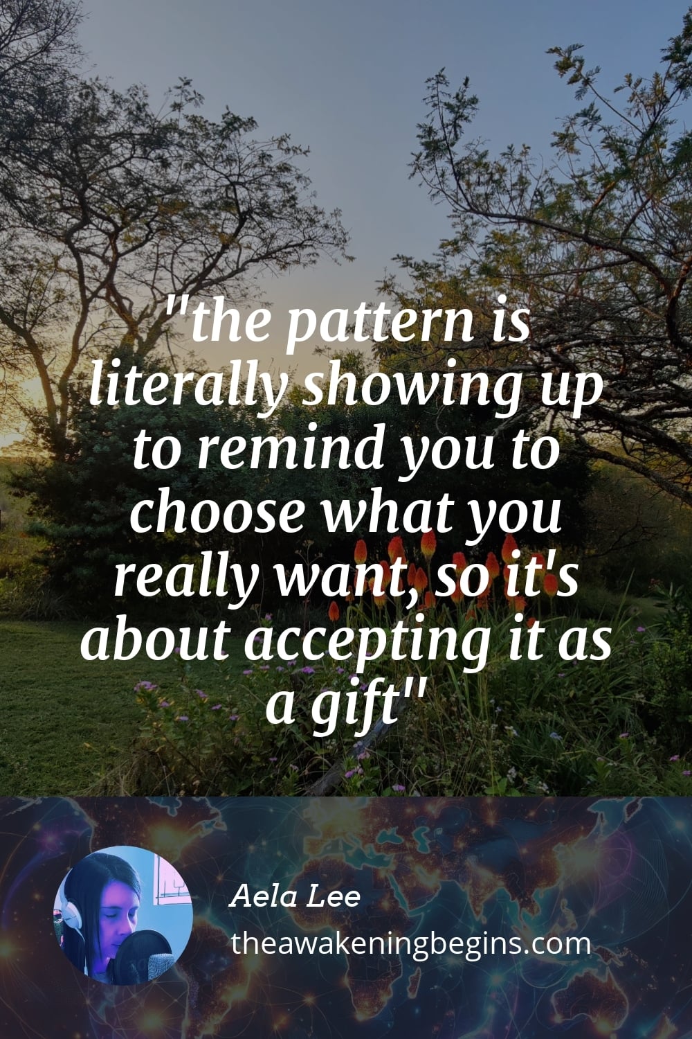 Pinterest Image the pattern is literally showing up to remind you to choose what you really want, so it's about accepting it as a gift