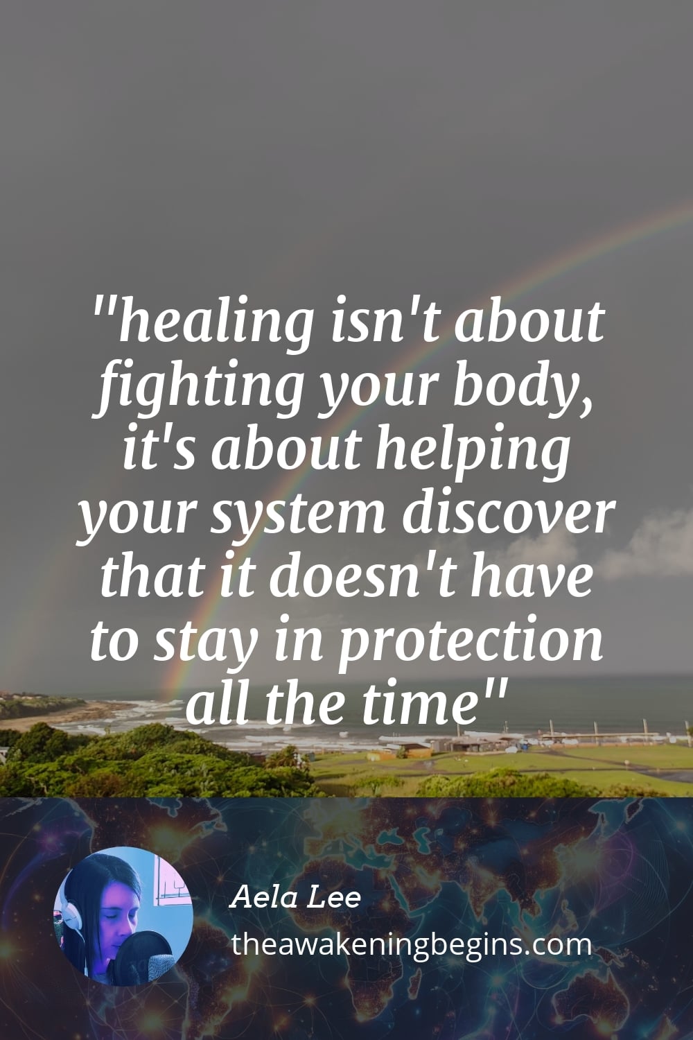 Pinterest Image healing isn't about fighting your body, it's about helping your system discover that it doesn't have to stay in protection all the time