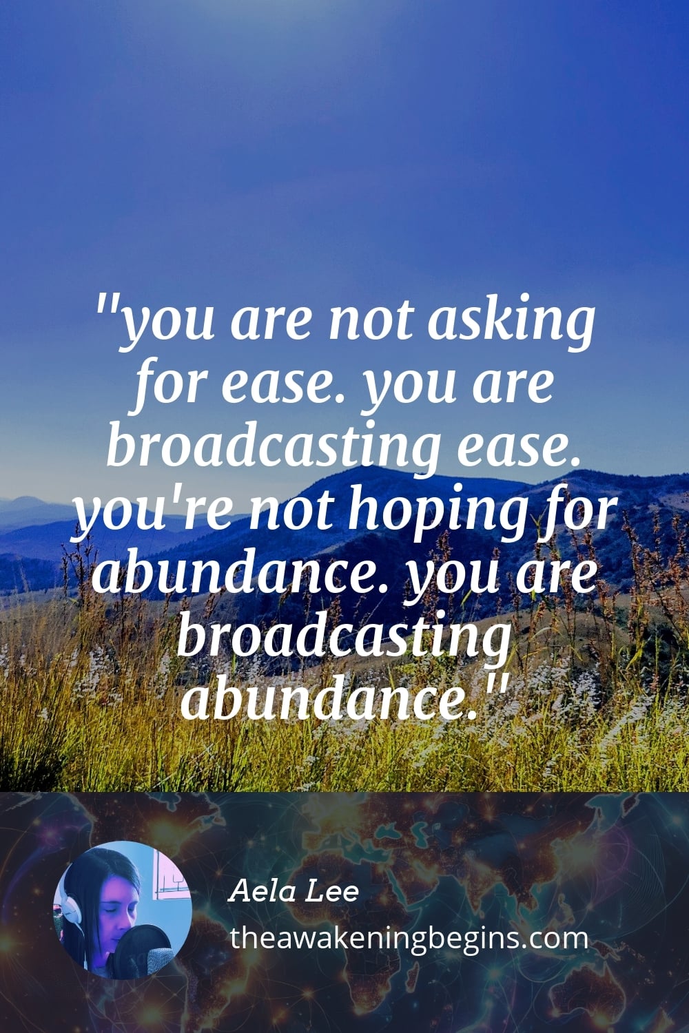 Pinterest Image you are not asking for ease. you are broadcasting ease. you're not hoping for abundance. you are broadcasting abundance.