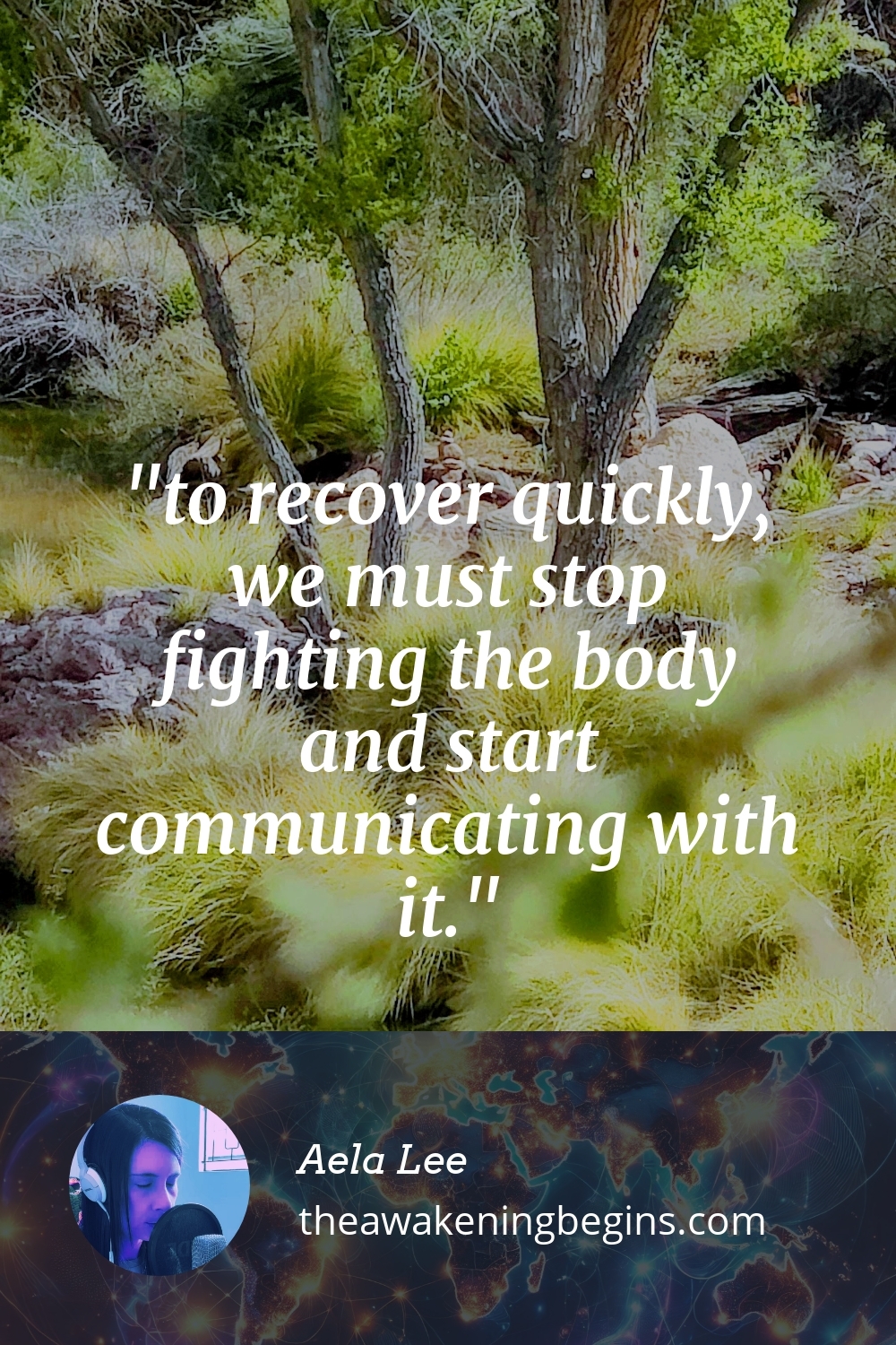 Pinterest Image to recover quickly, we must stop fighting the body and start communicating with it.